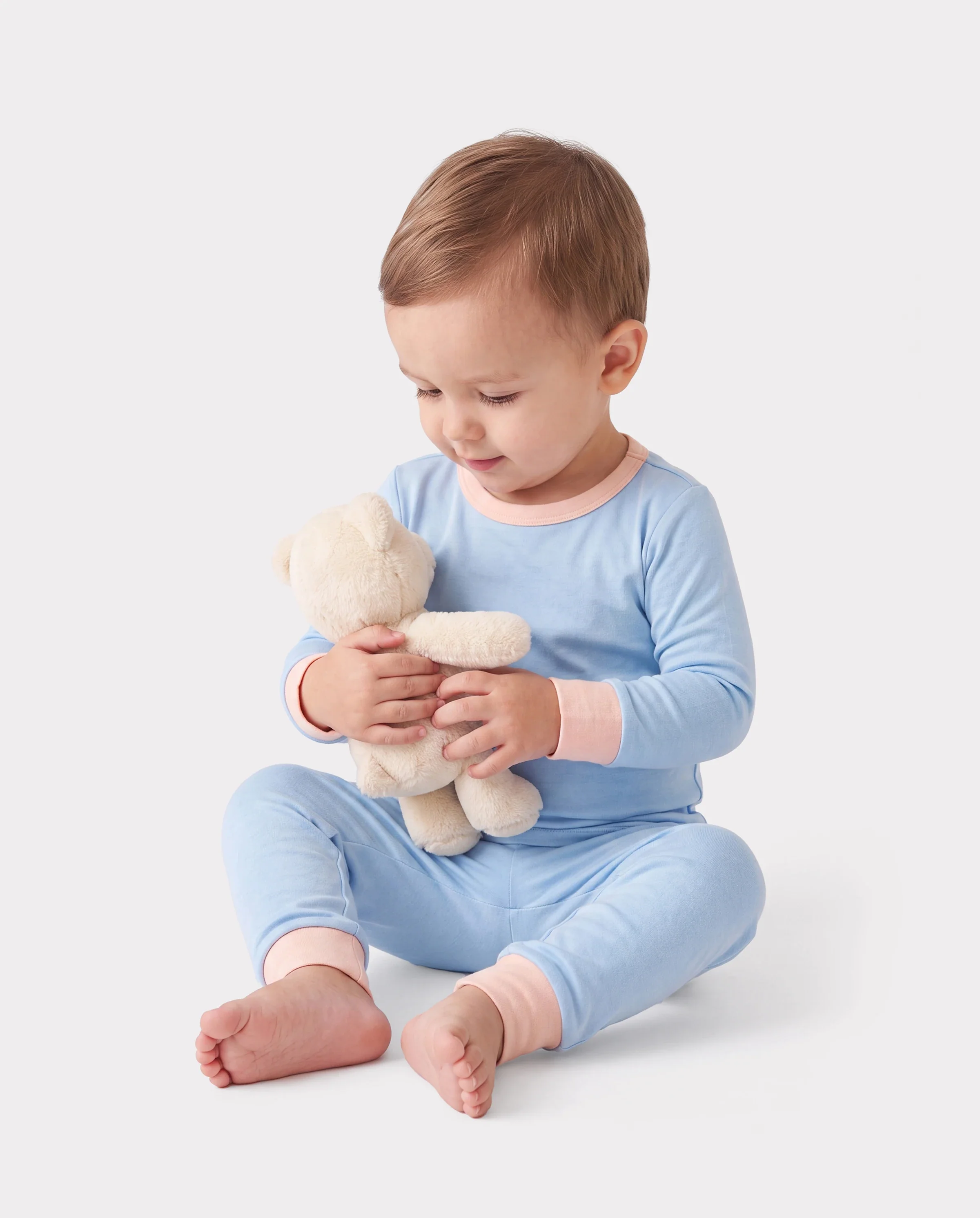 Baby 2-piece Tencel Modal Pajamas Set for Girls / Boys ( Snug-Fitting ) Light Green