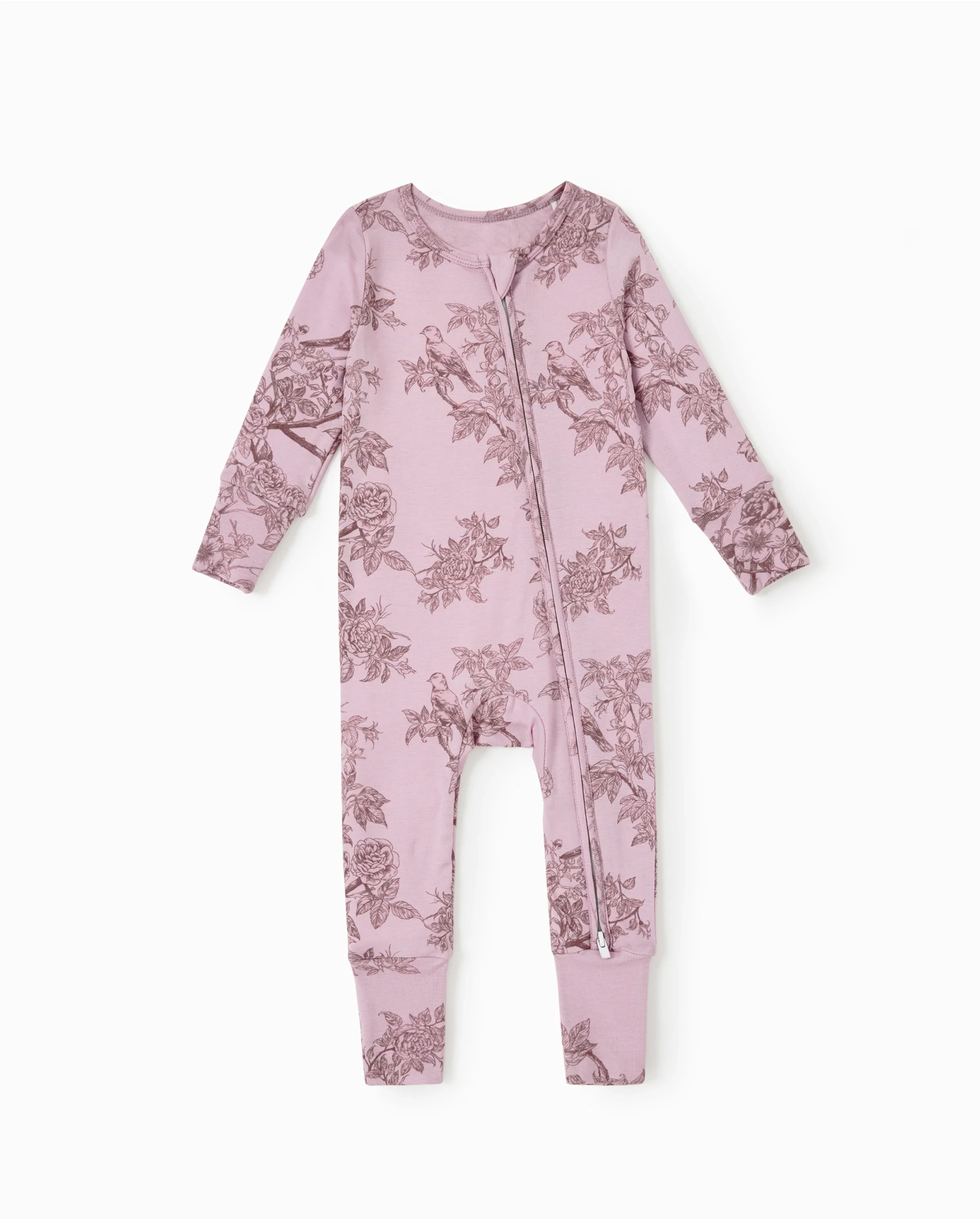 Baby Boy/Girl Plant Print Zip-up Snug-Fitting Wool Pajamas Pink - Image 5