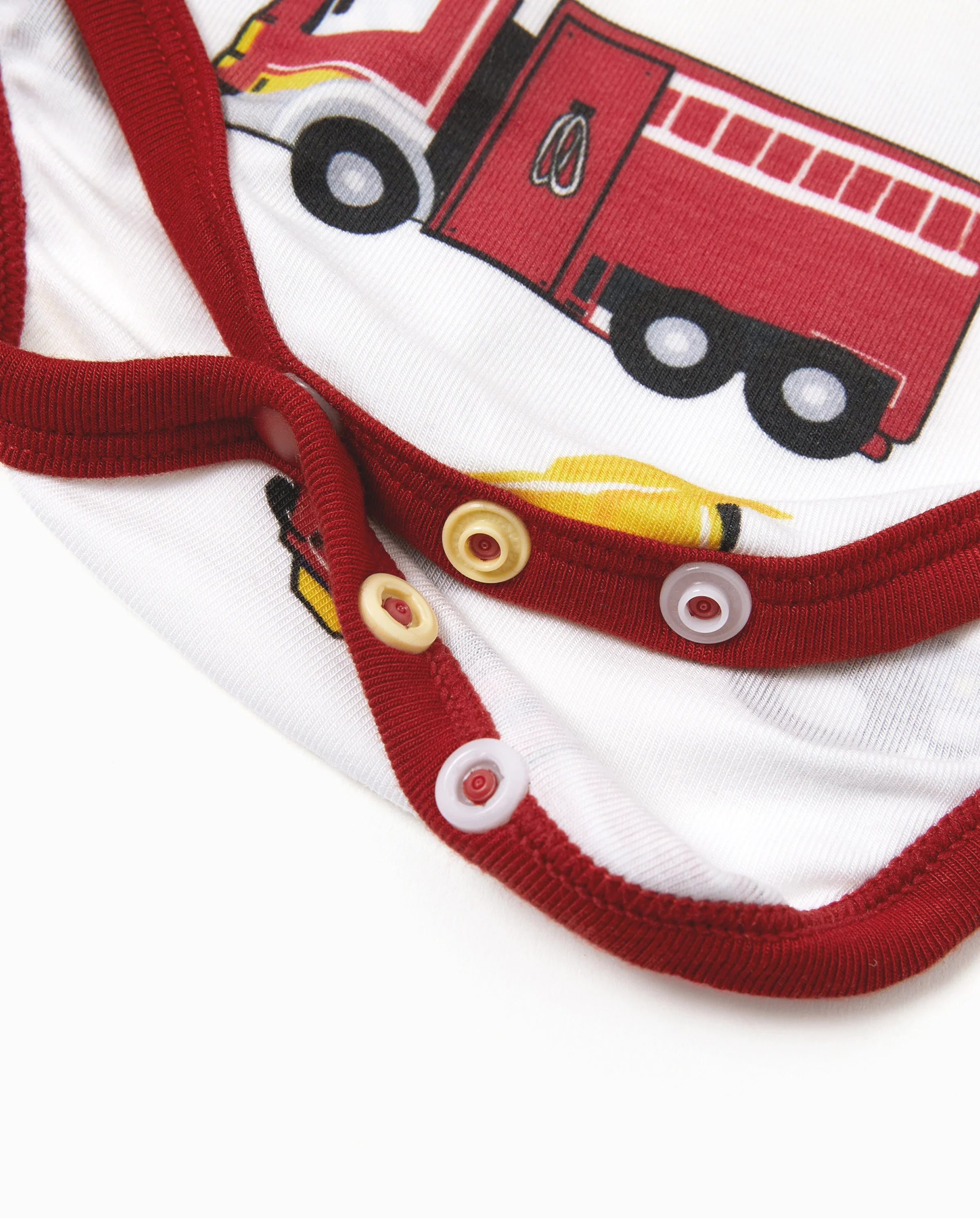 Baby Boy/Girl Playful Print 3pcs Rompers Set Red - Image 4