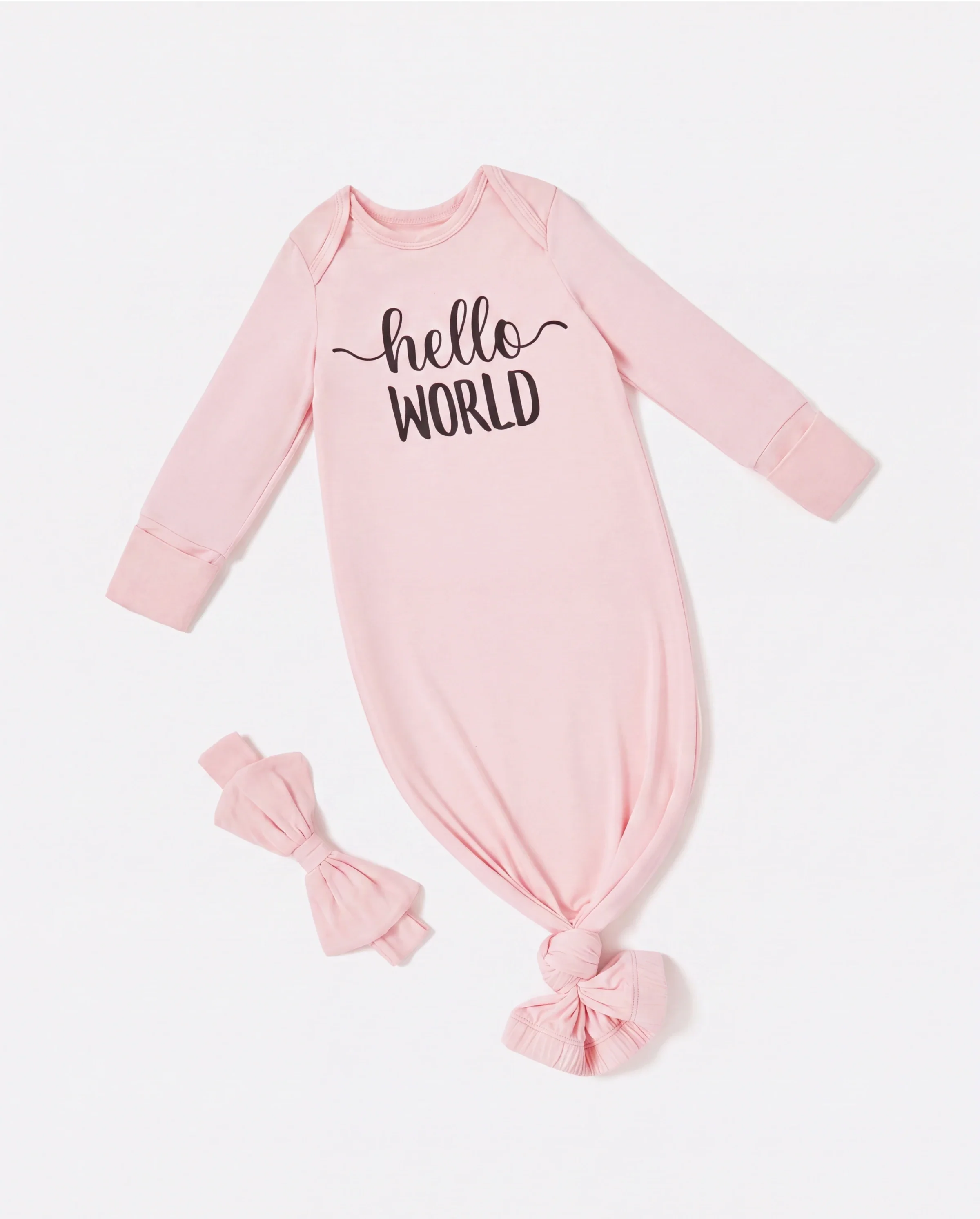 Baby / Girl Bamboo Sleeping Bag Infant Gown with Headband Pink - Image 5