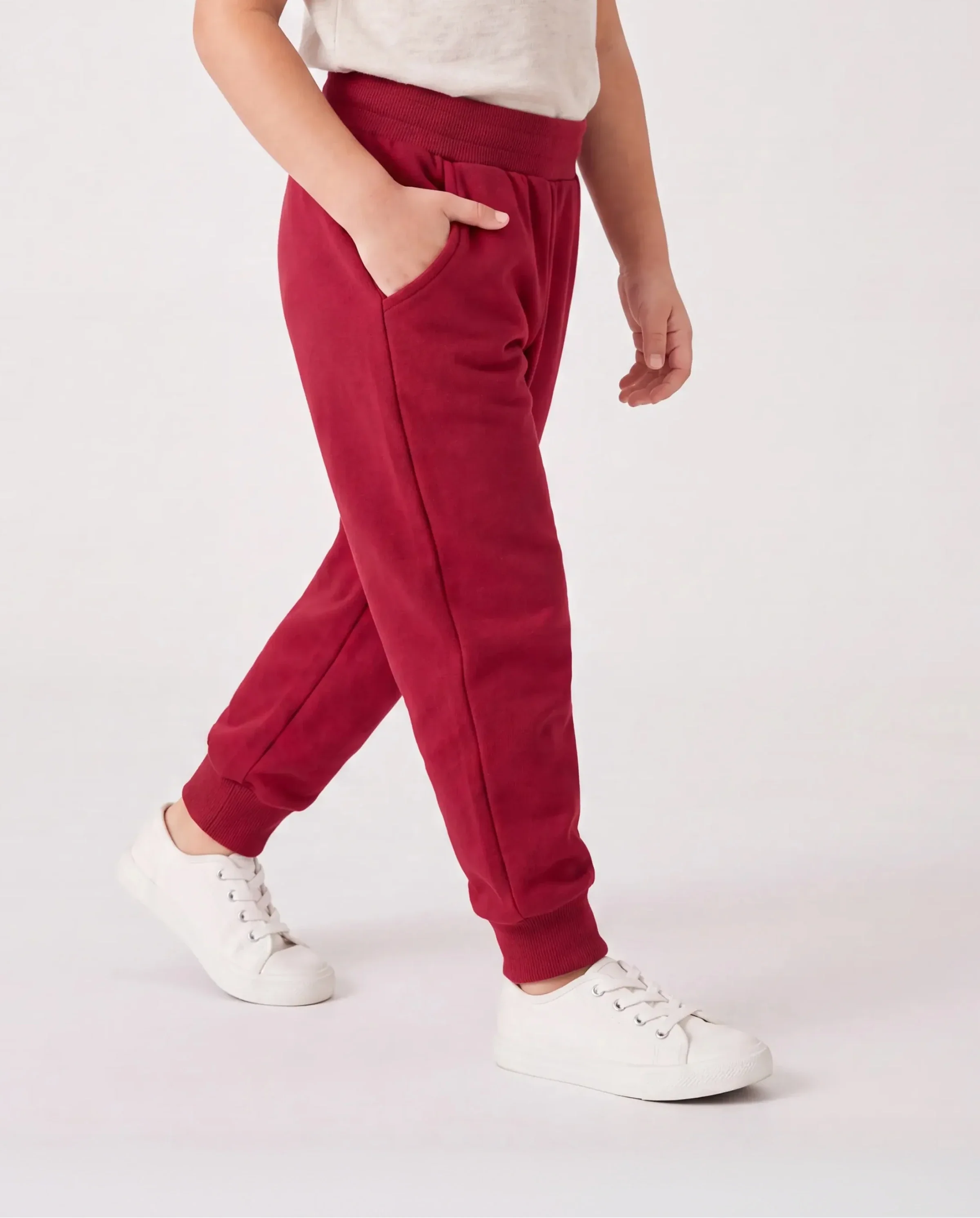 Baby / Toddler Solid Pocket Casual Pants Red - Image 2