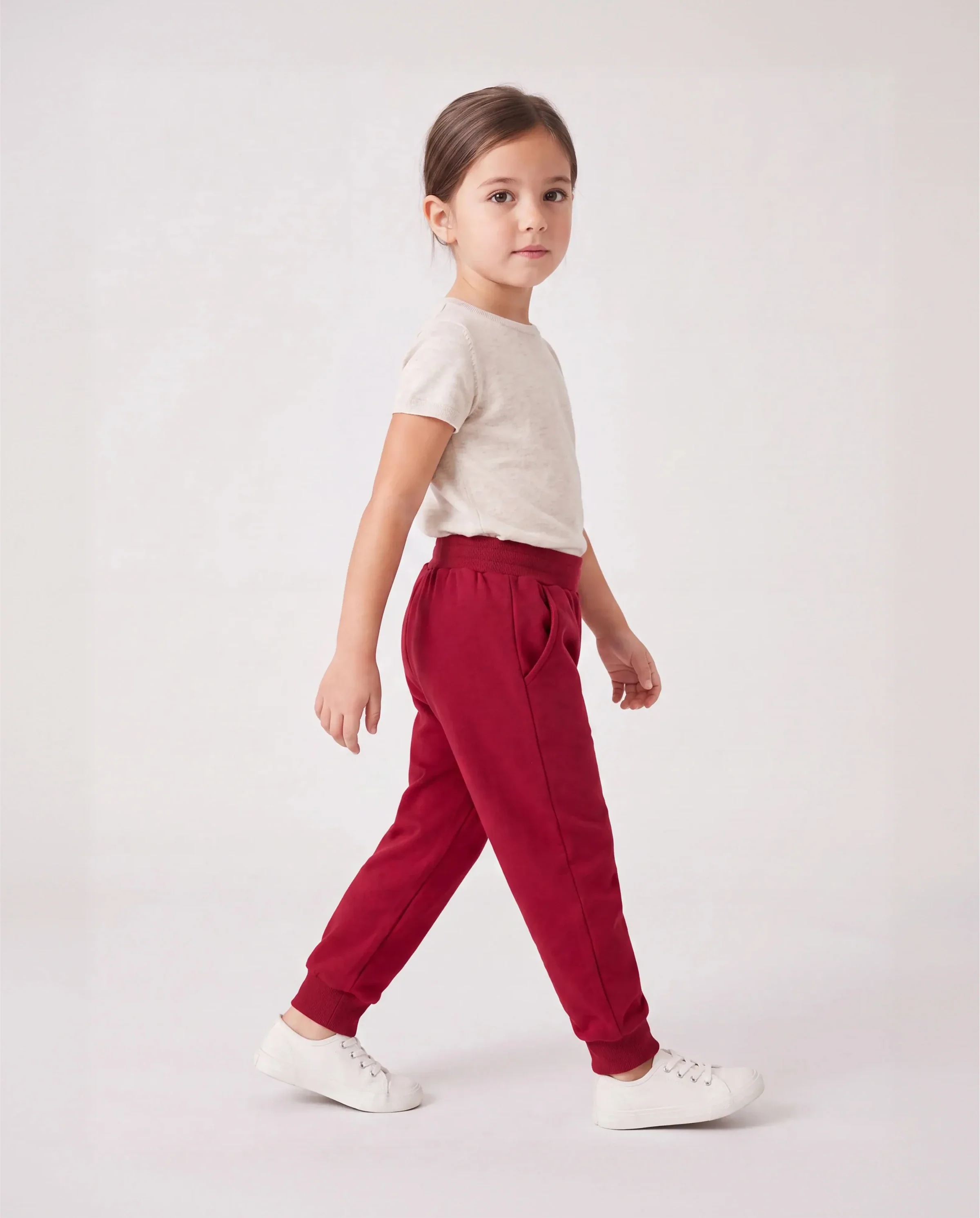 Baby / Toddler Solid Pocket Casual Pants Red - Image 3