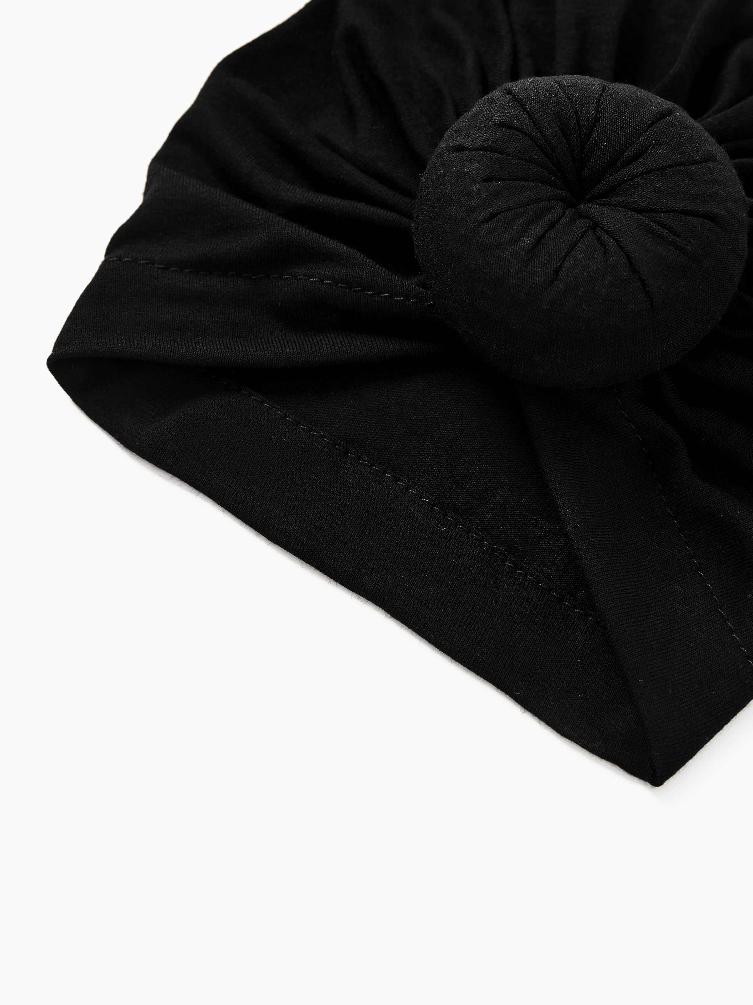 Baby / Toddler Sweet Solid Knot Newborn Hat Black - Image 2