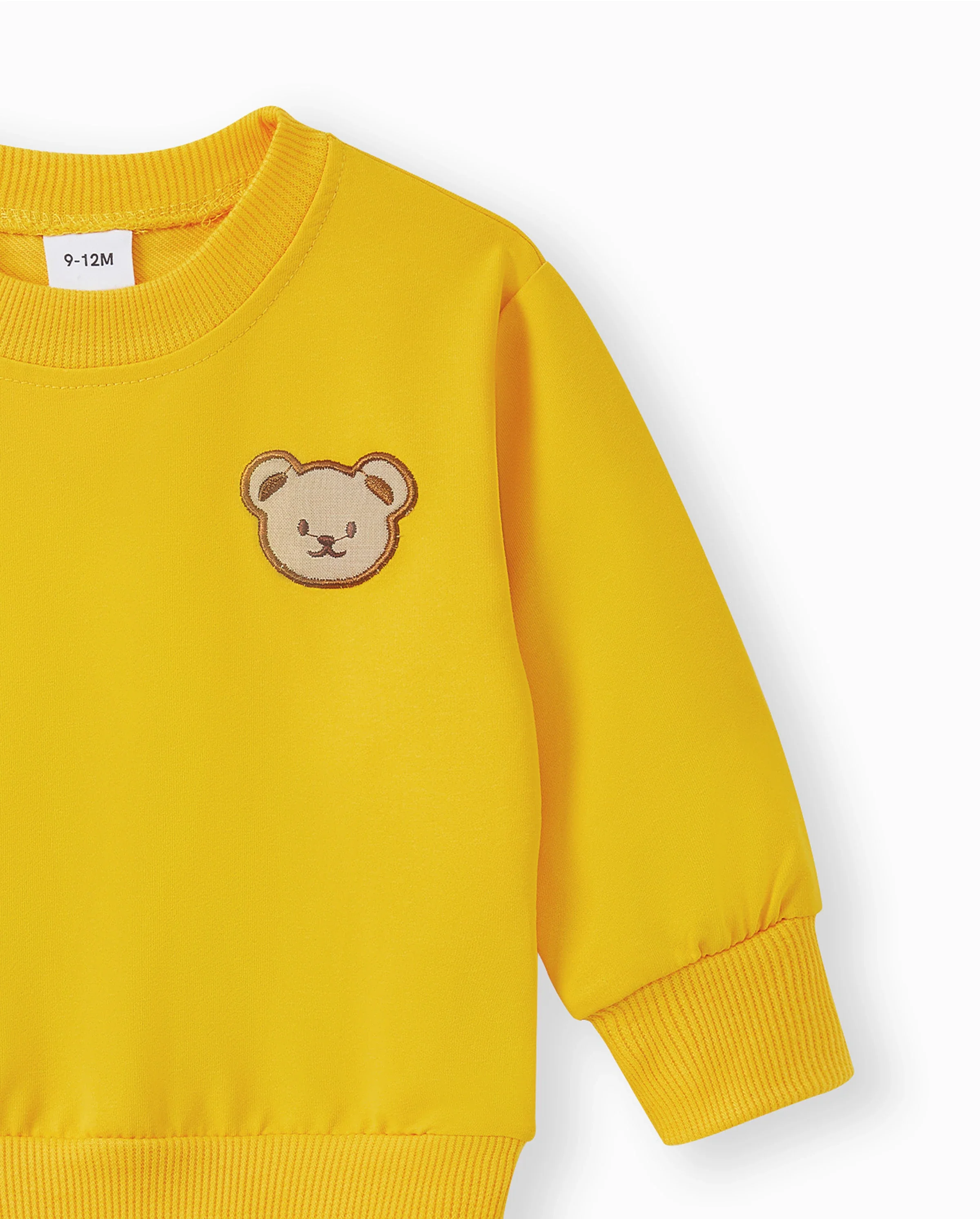Baby/Toddler Girl/Boy Clothes 2pcs Bear Style Sweatshirt and Pants Set Yellow - Image 7
