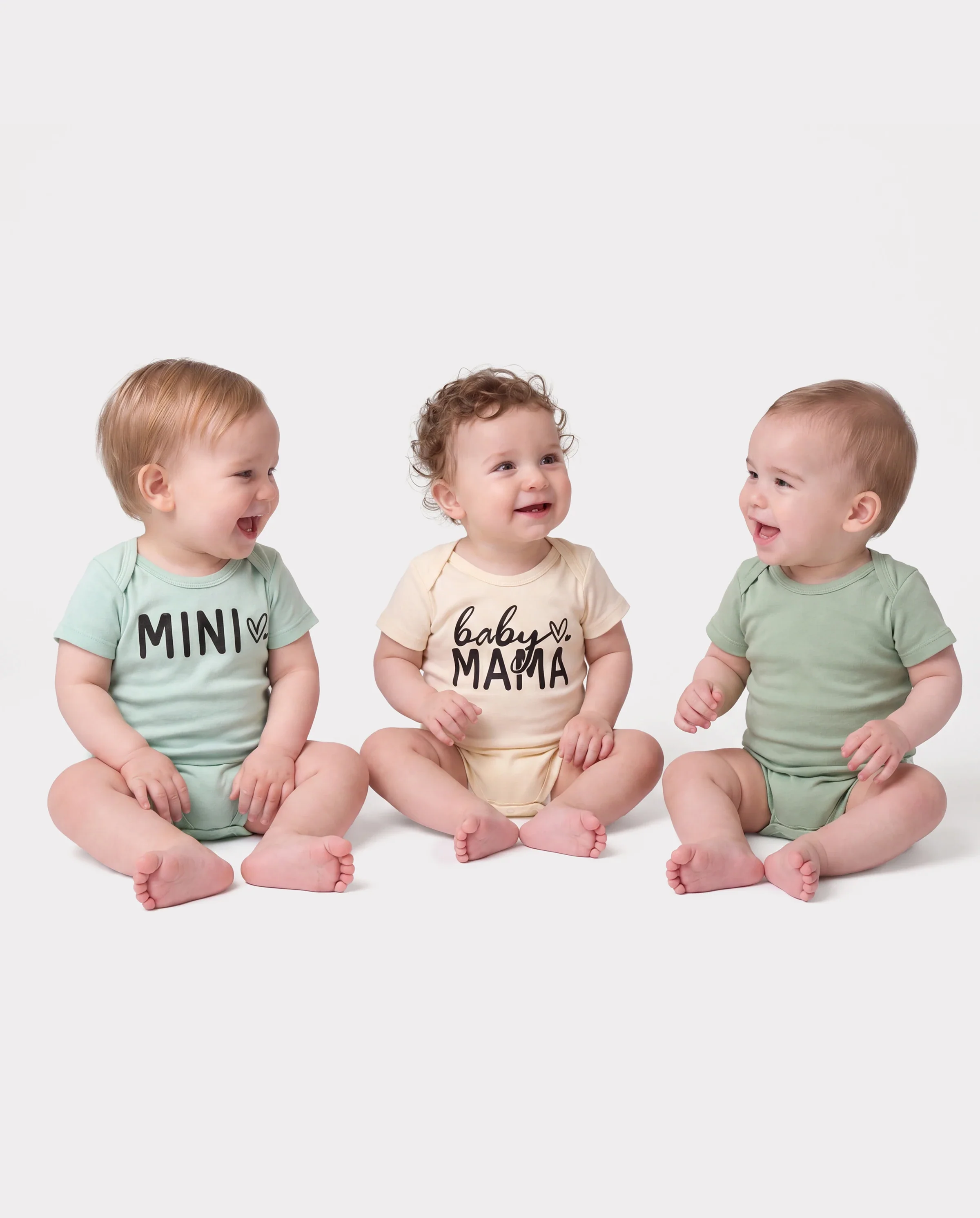 Bamboo 5-Pack Baby Boy/Girl Casual Romper Light Green - Image 3