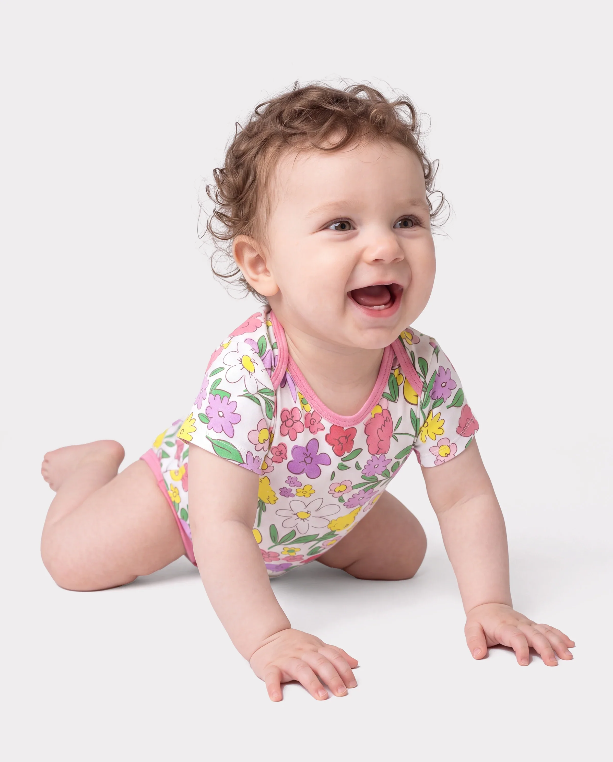 Bamboo Baby Boy/Girl 1pc Allover Print Bodysuits Multi-color - Image 2