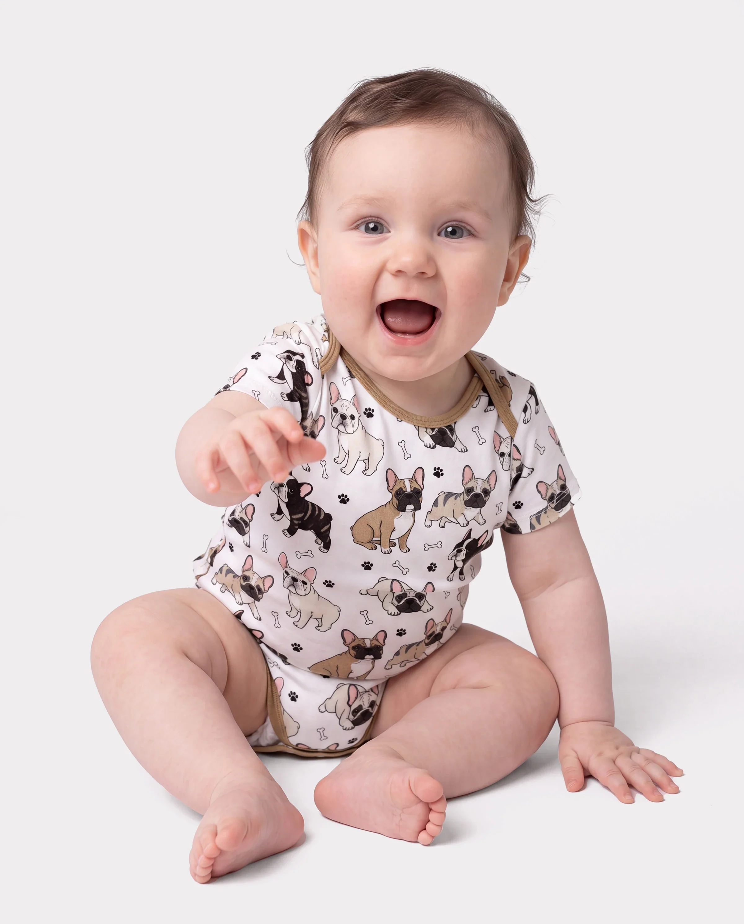 Bamboo Baby Boy/Girl 1pc Allover Print  Bodysuits  YellowBrown