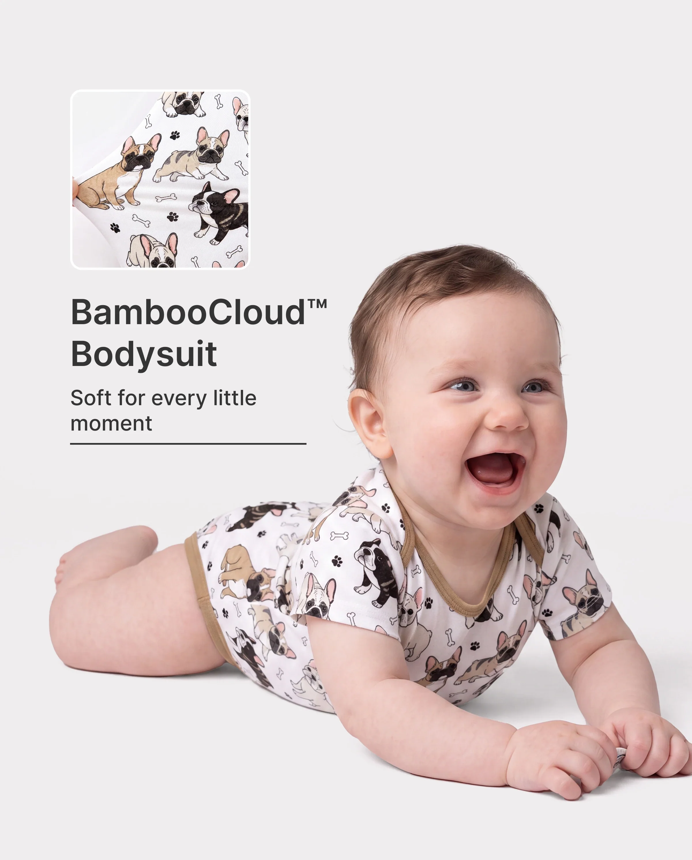 Bamboo Baby Boy/Girl 1pc Allover Print  Bodysuits  YellowBrown - Image 2