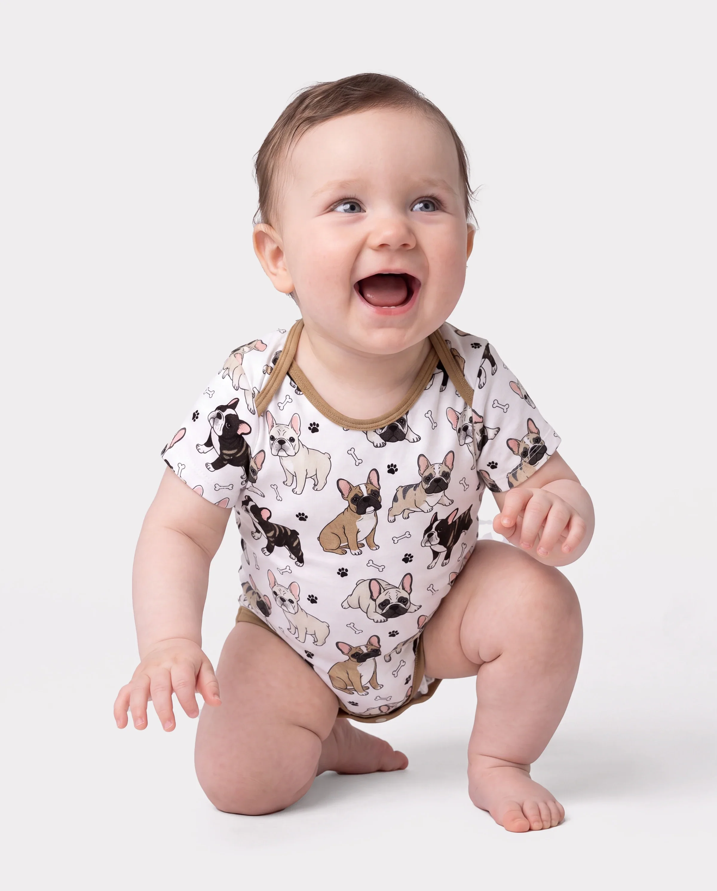 Bamboo Baby Boy/Girl 1pc Allover Print  Bodysuits  YellowBrown - Image 3