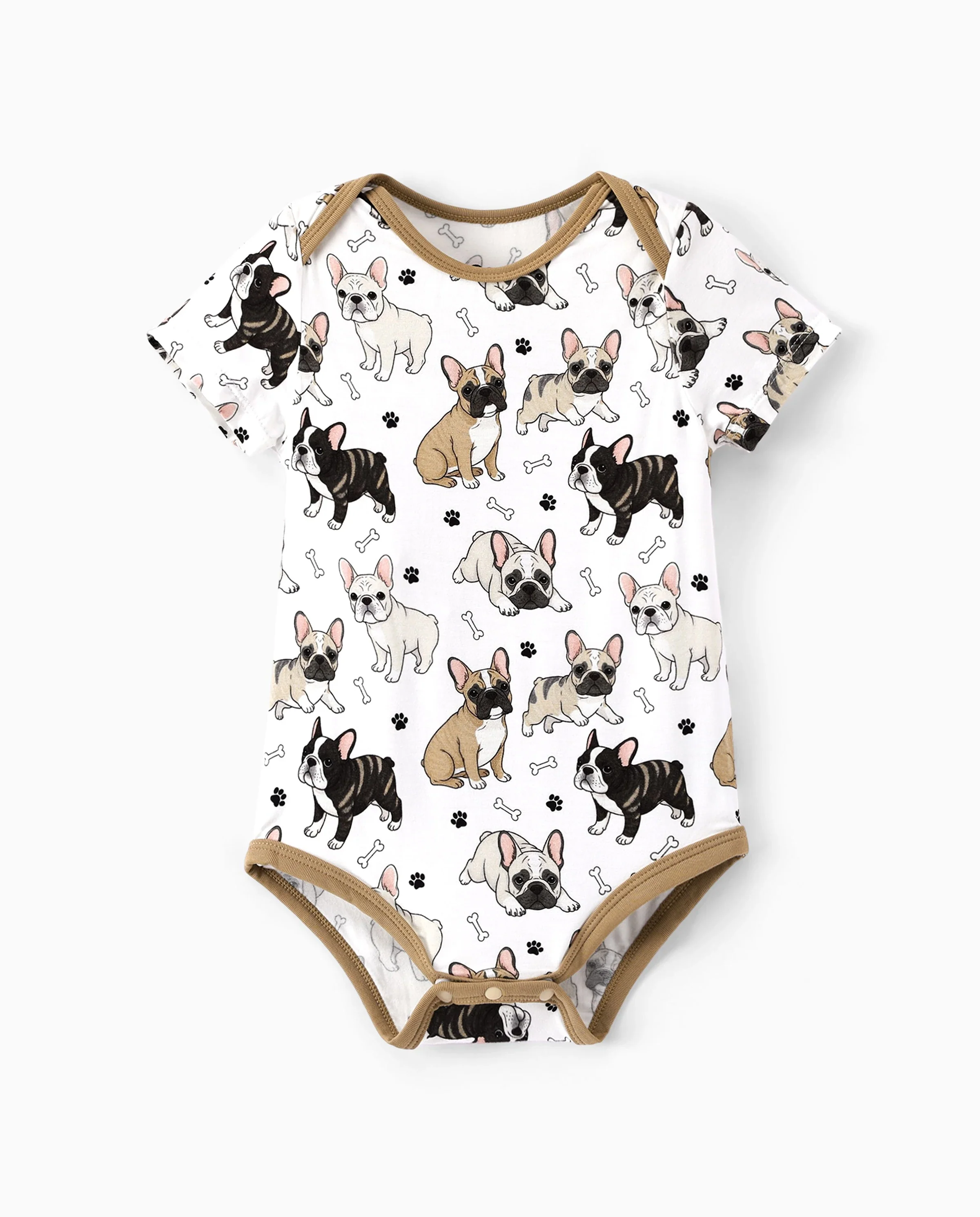 Bamboo Baby Boy/Girl 1pc Allover Print  Bodysuits  YellowBrown - Image 6
