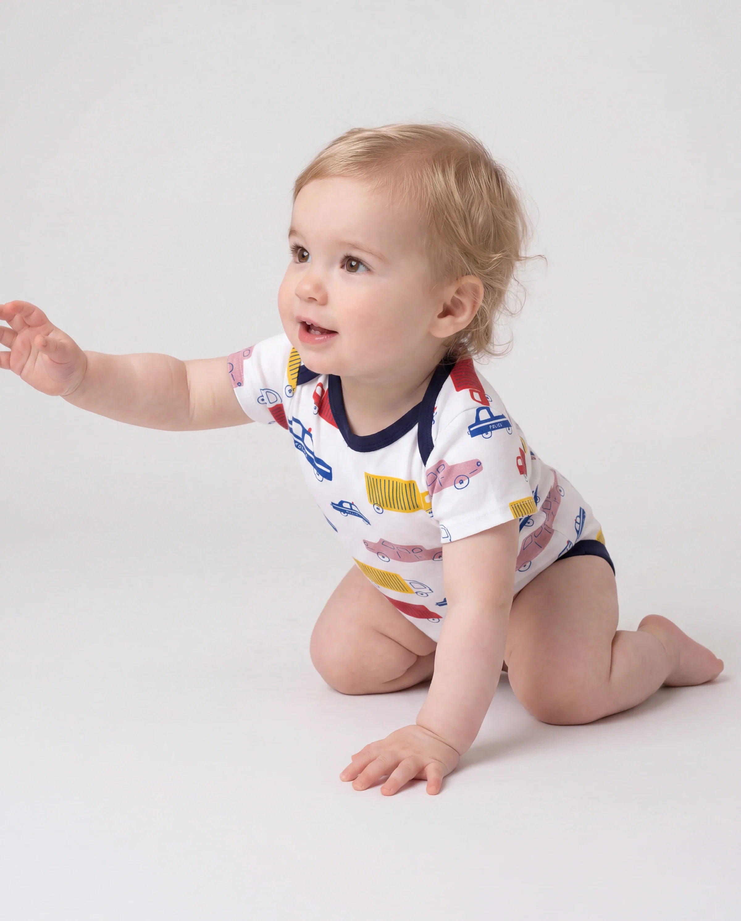 Bamboo Baby Boy/Girl 2-Pack Solid&Printed Rompers Set Deep Blue - Image 5