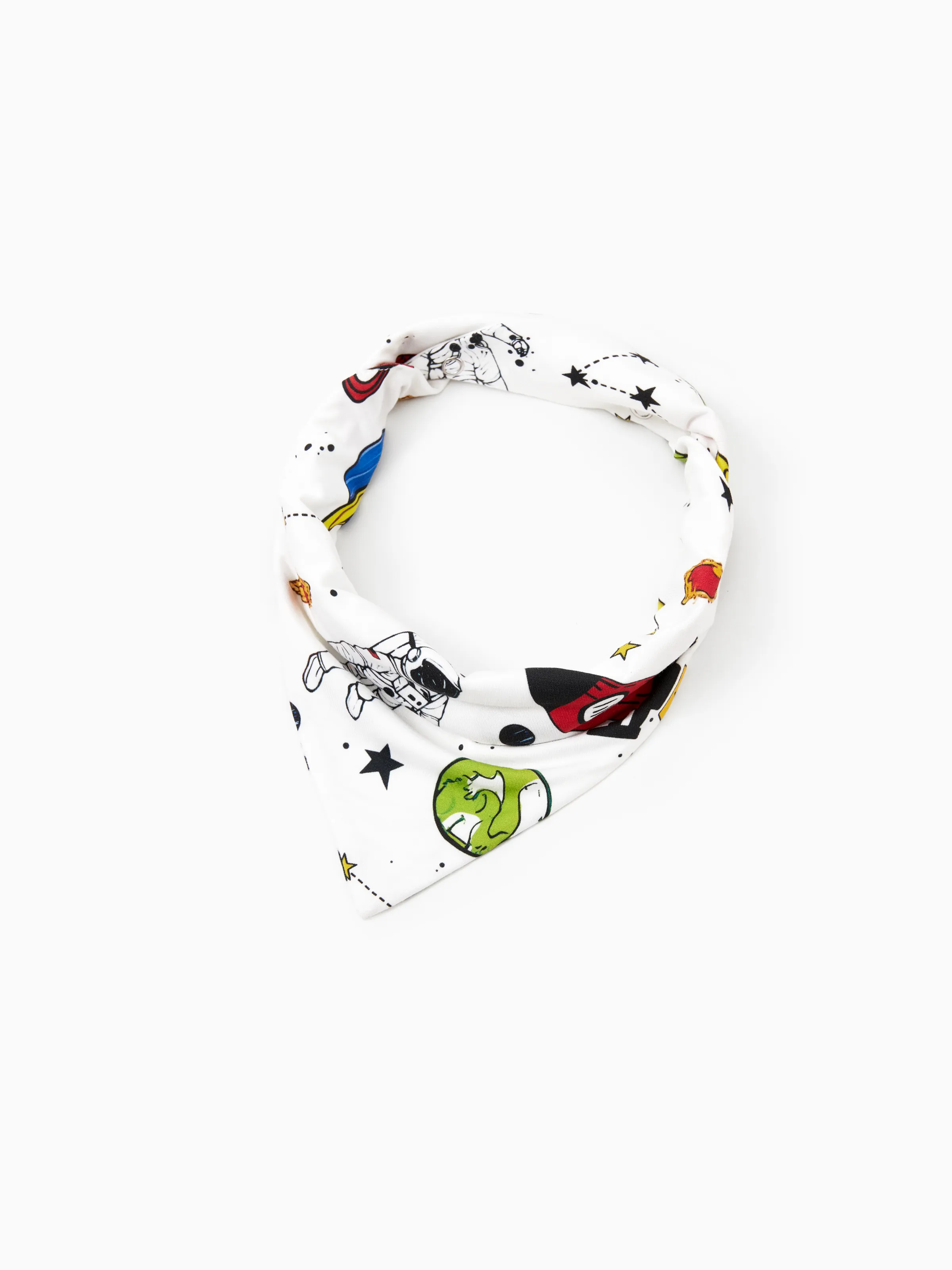 Bamboo Family Pajamas Space Theme Print Short-sleeve Matching Pajama set ( Snug-Fitting for Children ) White - Image 24