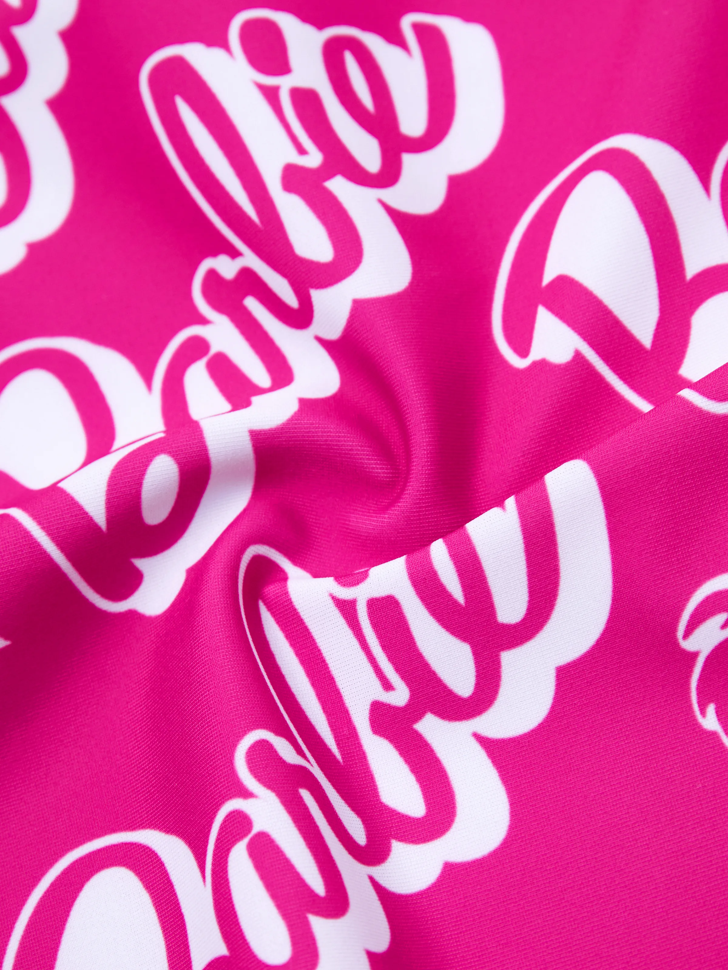Barbie Toddler/Kid Girl UPF50+ Zip-up Front Swimsuit Hot Pink - Image 2