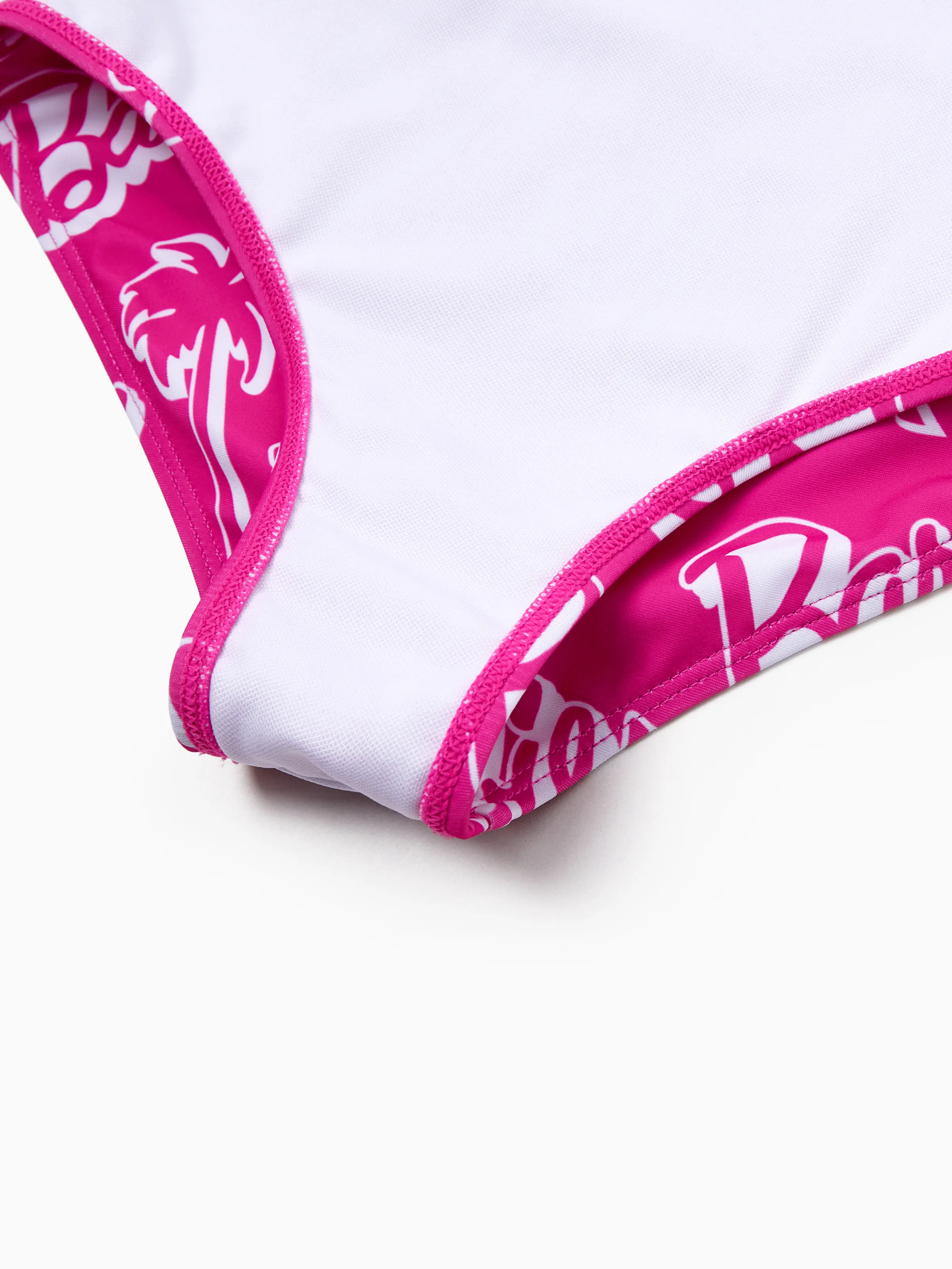 Barbie Toddler/Kid Girl UPF50+ Zip-up Front Swimsuit Hot Pink - Image 6