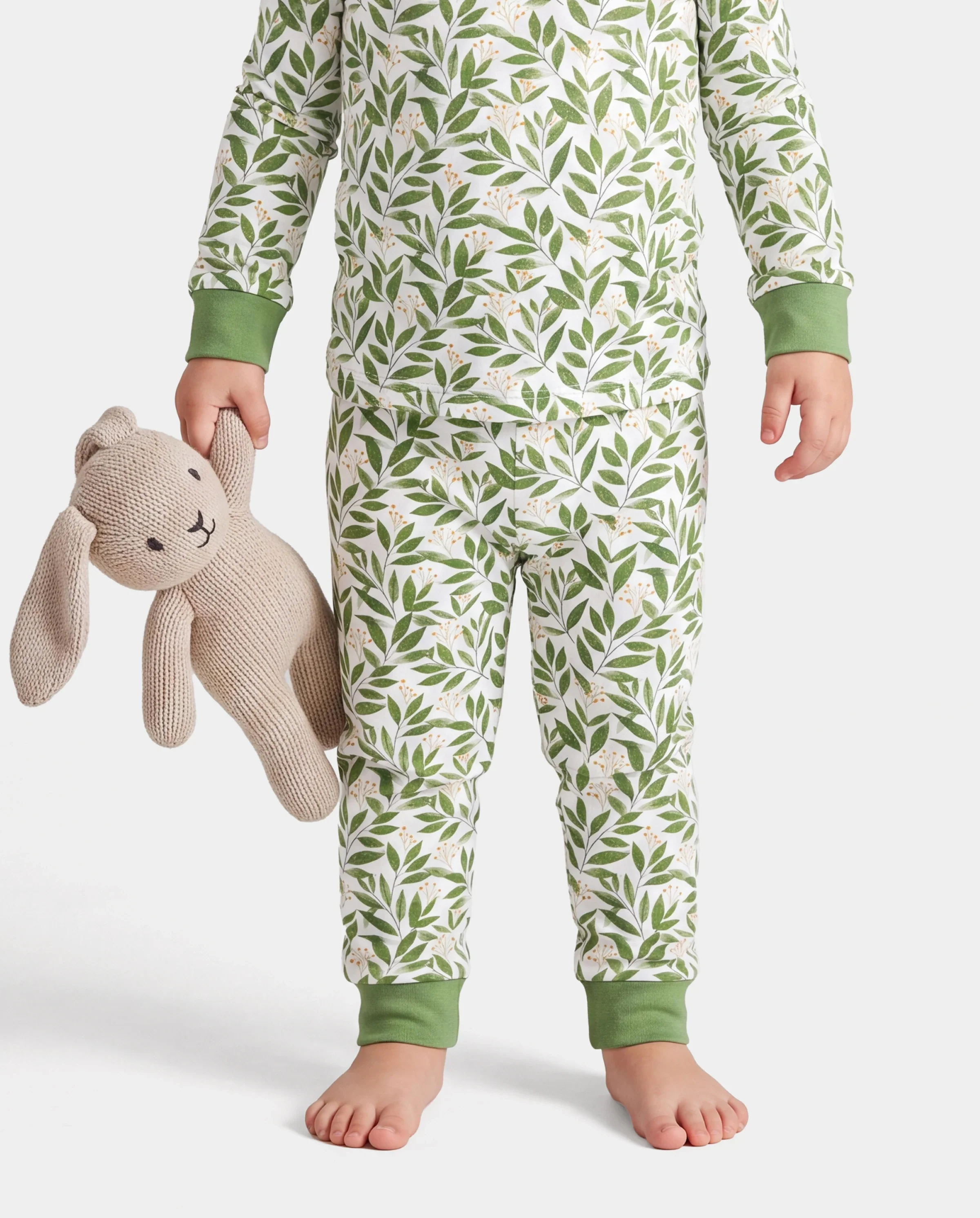 Christmas / Halloween Pajama 2-piece Bamboo Pajamas Set With Childlike Print for Baby / Toddler( Snug-Fitting) Green - Image 5