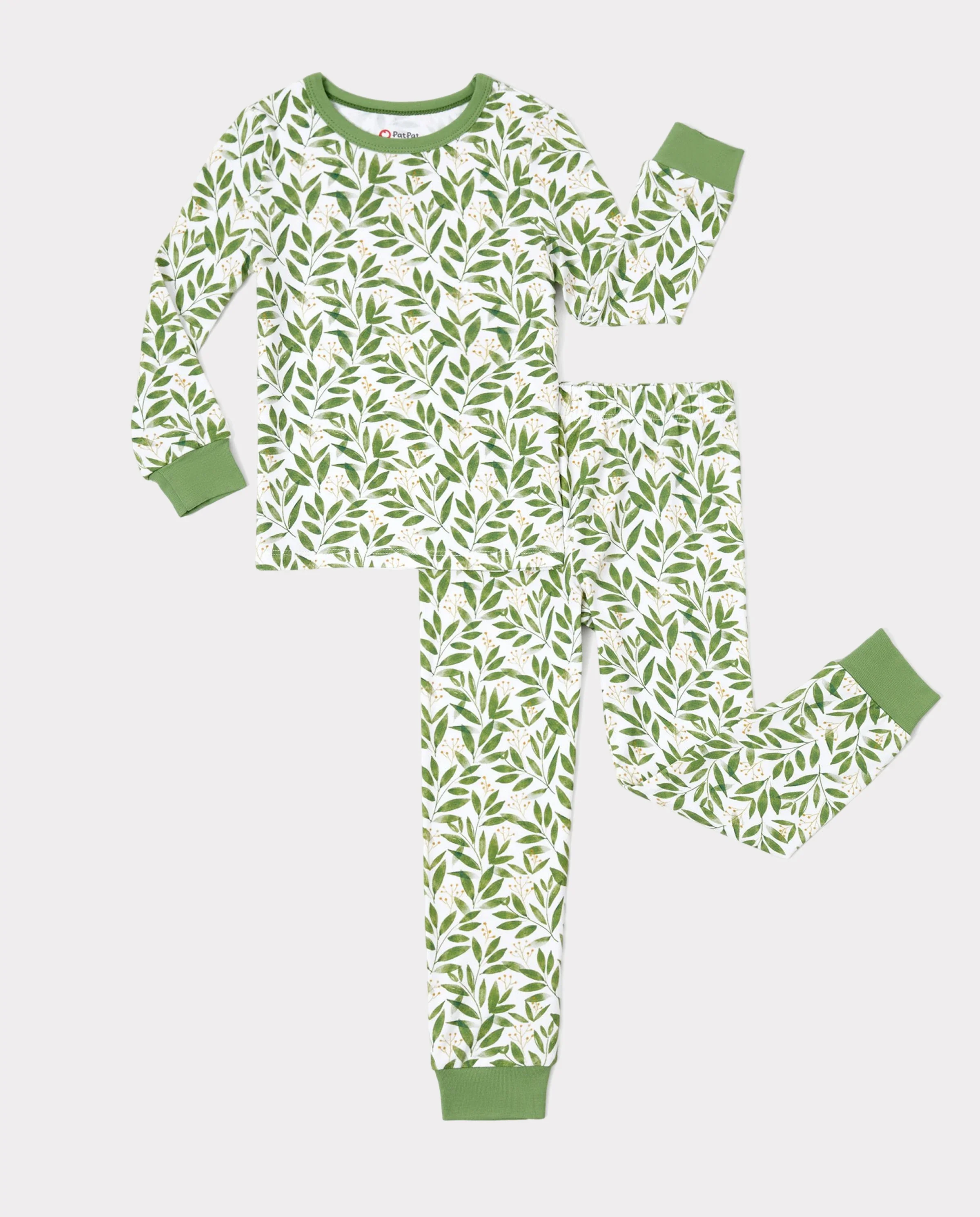 Christmas / Halloween Pajama 2-piece Bamboo Pajamas Set With Childlike Print for Baby / Toddler( Snug-Fitting) Green - Image 7