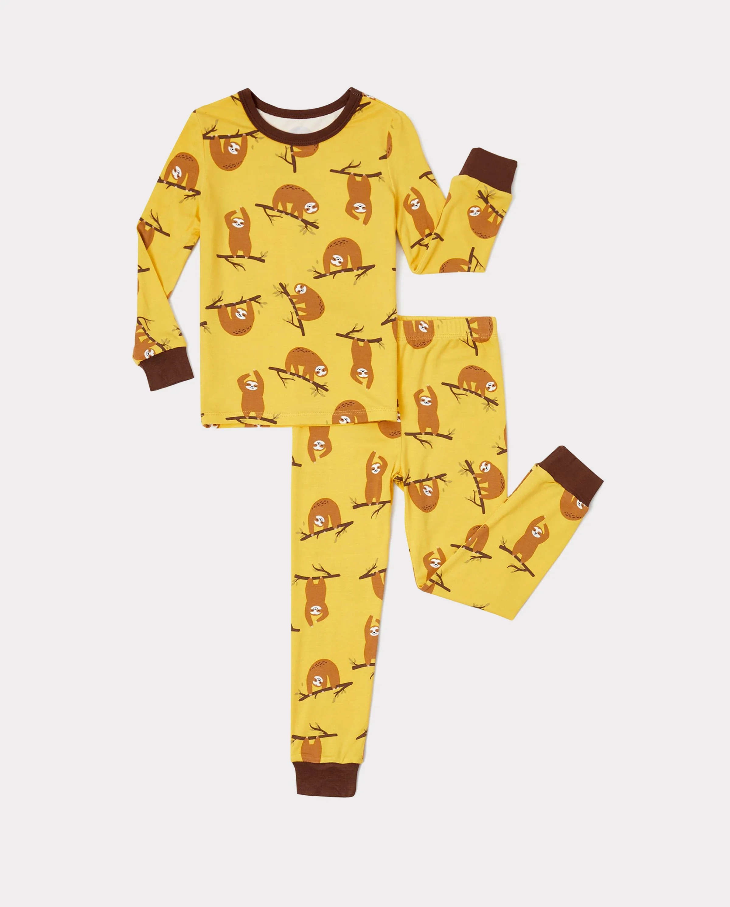 Christmas / Halloween Pajama 2-piece Bamboo Pajamas Set With Childlike Print for Baby / Toddler( Snug-Fitting) Yellow - Image 7