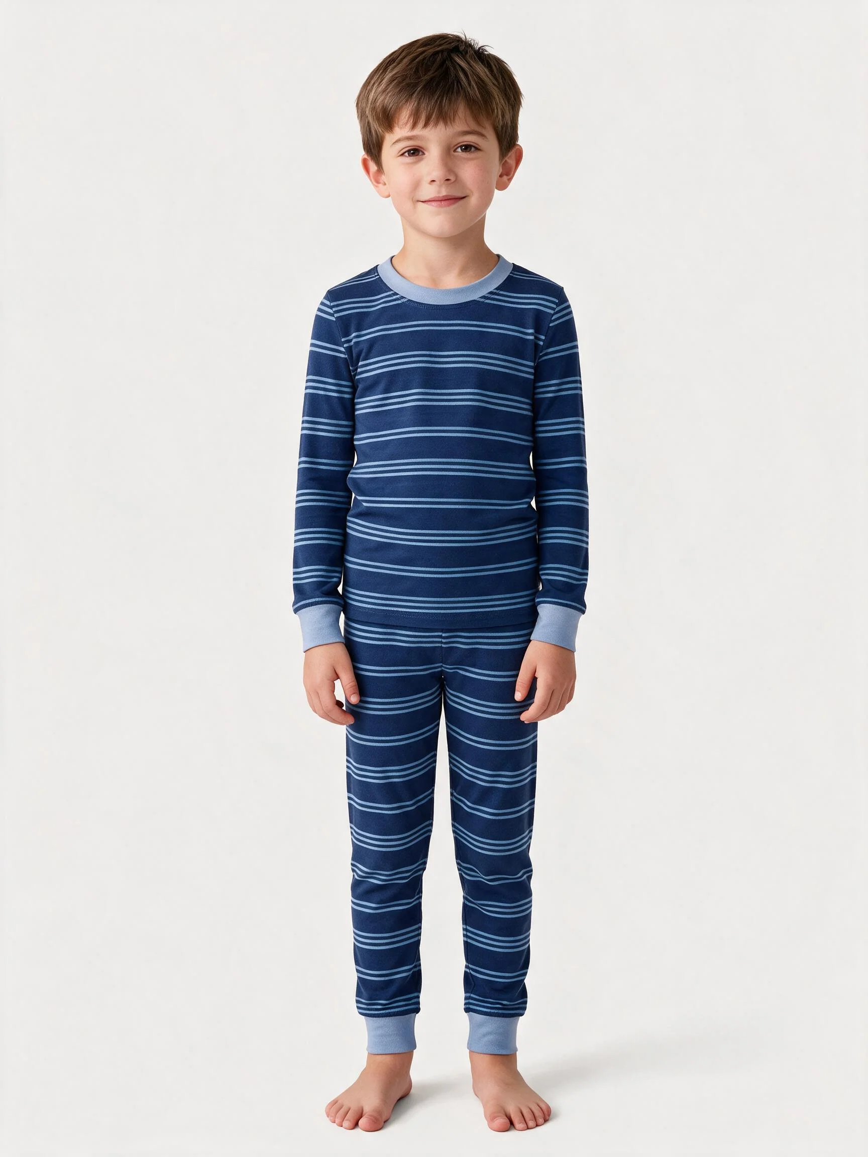 Christmas / Halloween Pajamas 2-piece Bamboo Pajamas Set With Playful Print for Toddler / Kids ( Snug-Fitting) Blue