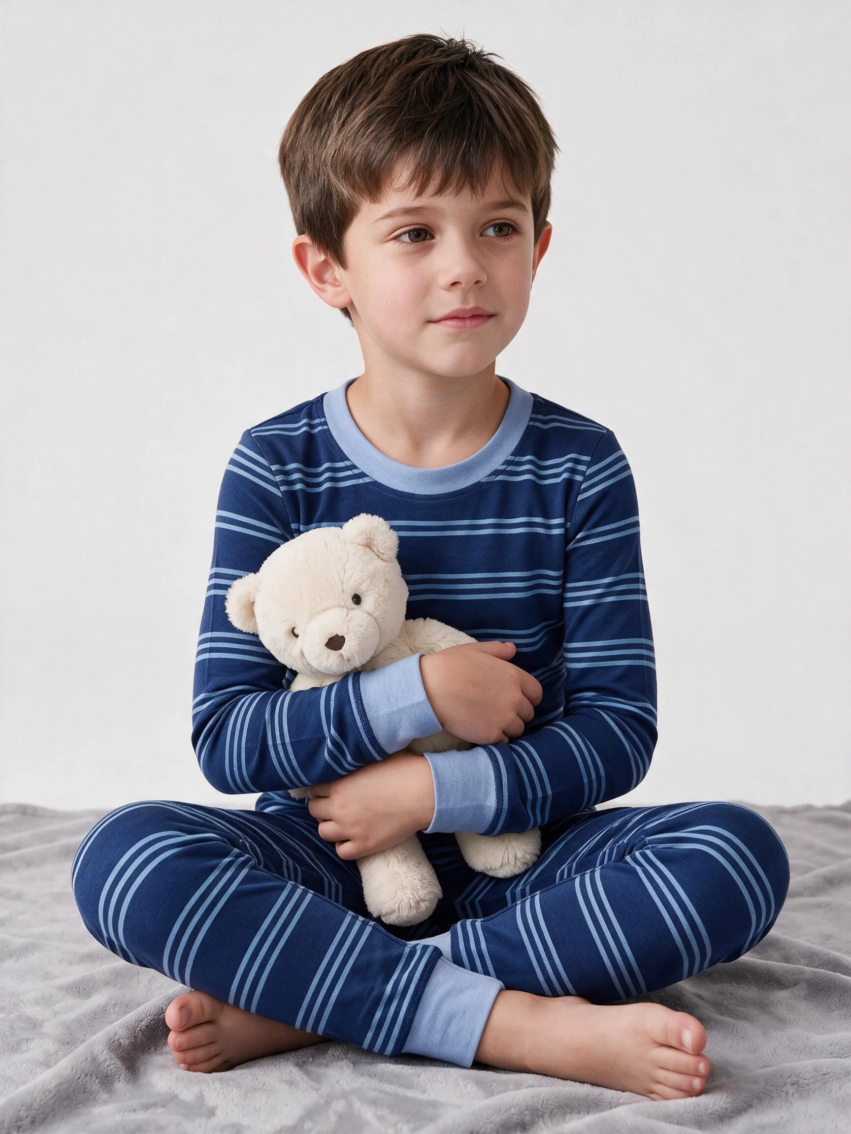 Christmas / Halloween Pajamas 2-piece Bamboo Pajamas Set With Playful Print for Toddler / Kids ( Snug-Fitting) Blue - Image 2