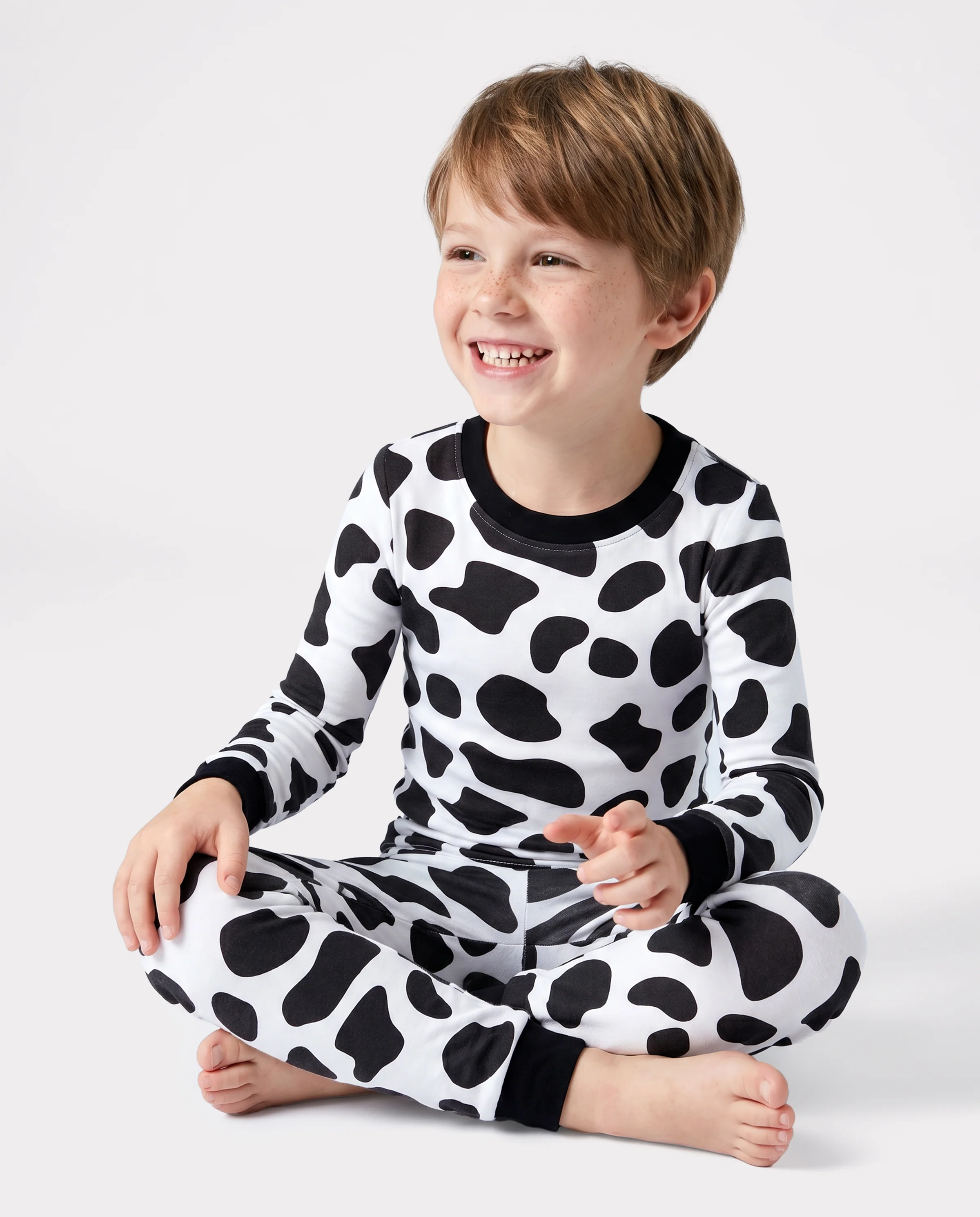 Christmas / Halloween Pajamas 2-piece Pajama Set With Childlike Print for Toddler / Kids ( Snug-Fitting ) Black - Image 2