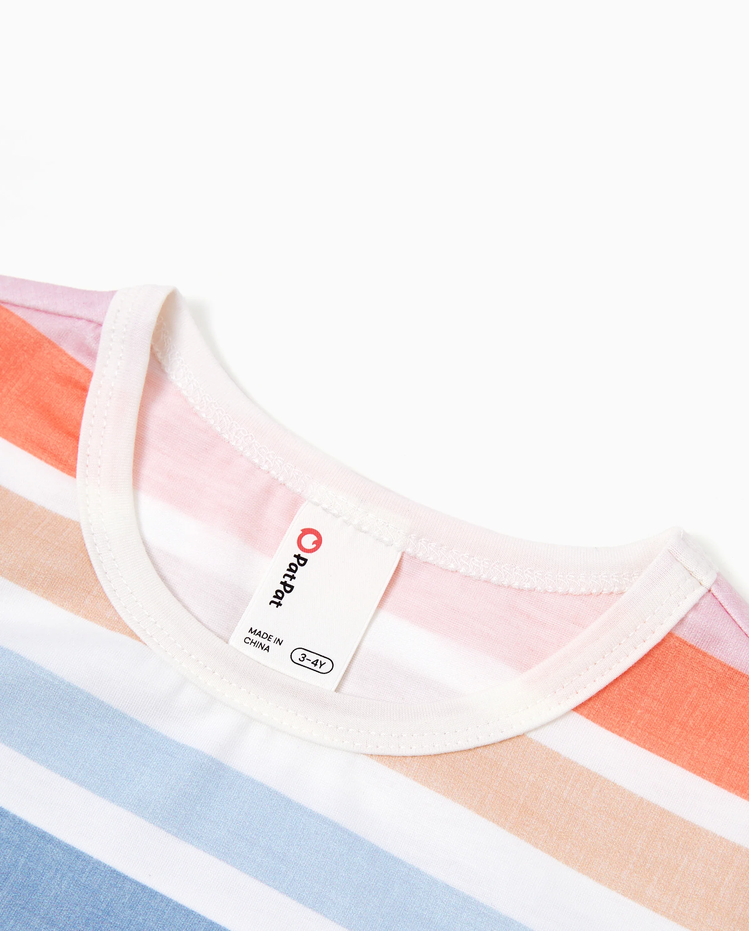 Daddy and Me Family Matching Blue Short-sleeve Tee or Colorful Stripe Camisole Dress Multi-color - Image 7