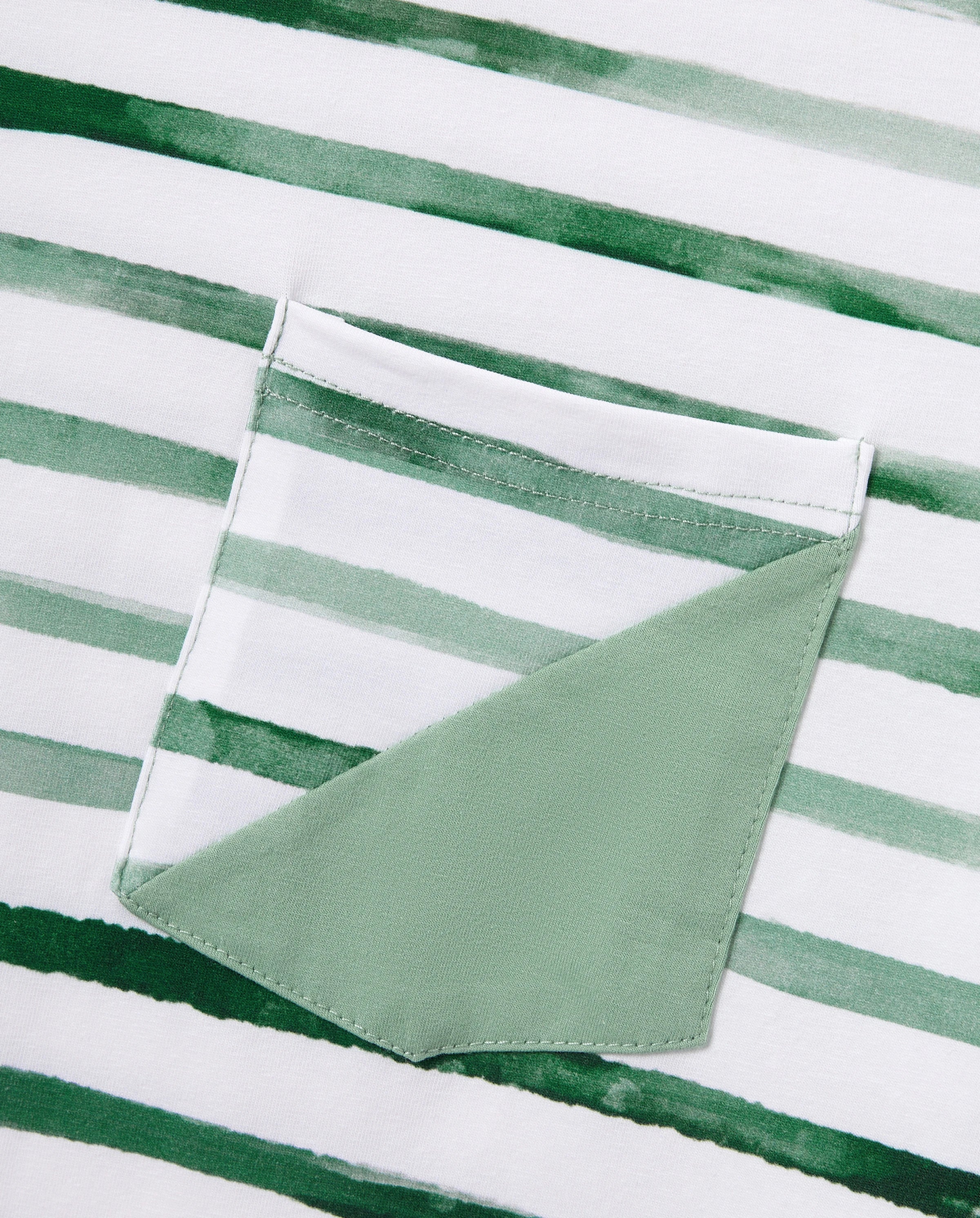Daddy & Daughter Cotton Outfits Set Green Striped T-Shirt and Dress Set for Dad, Mom, Kids & Baby, Perfect for Summer Family Outings & Photos Green - Image 7