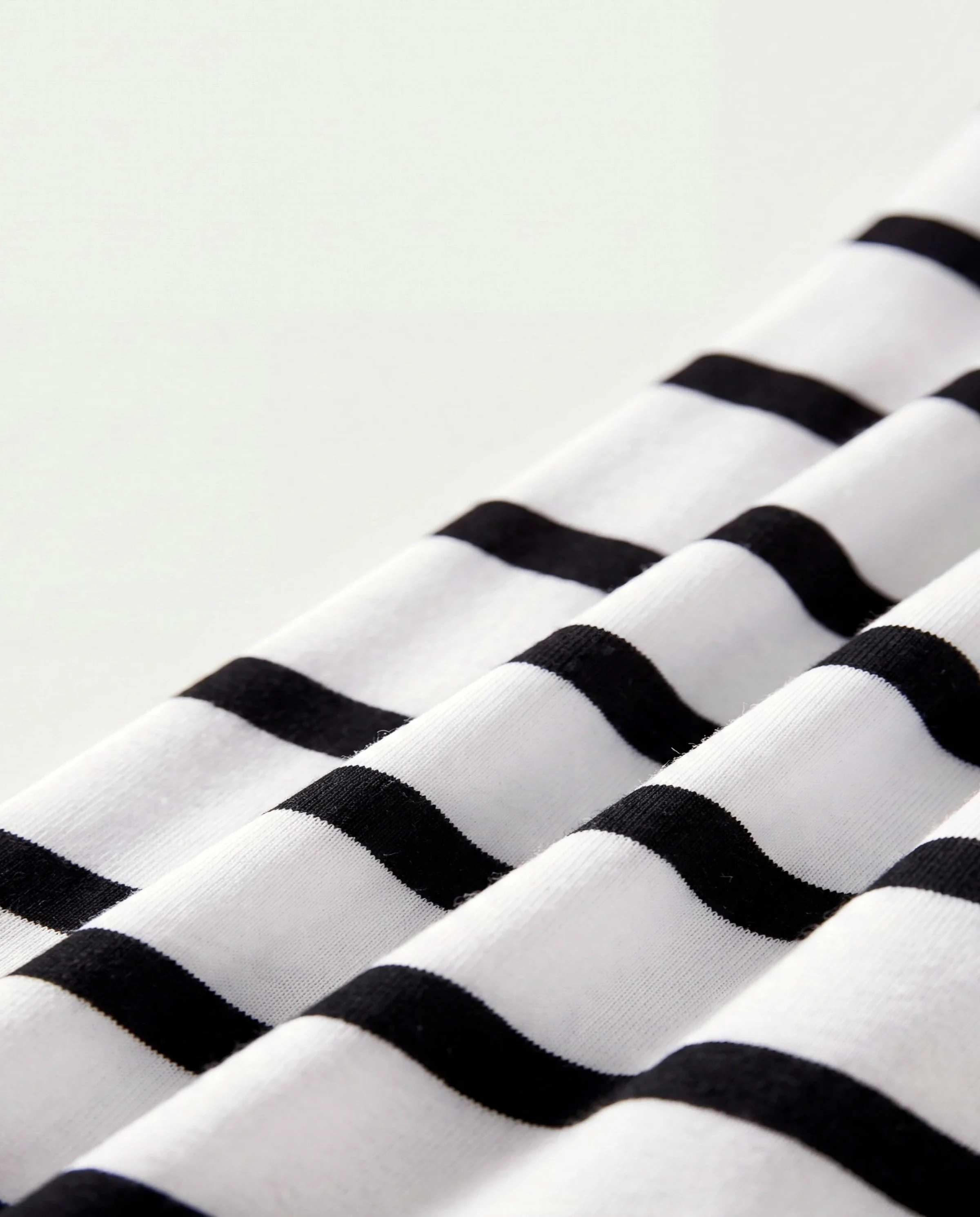 Daddy & Daughter Cotton Set Black and White Stripe T-shirt or Strap Bodycon Dress Black+White - Image 4