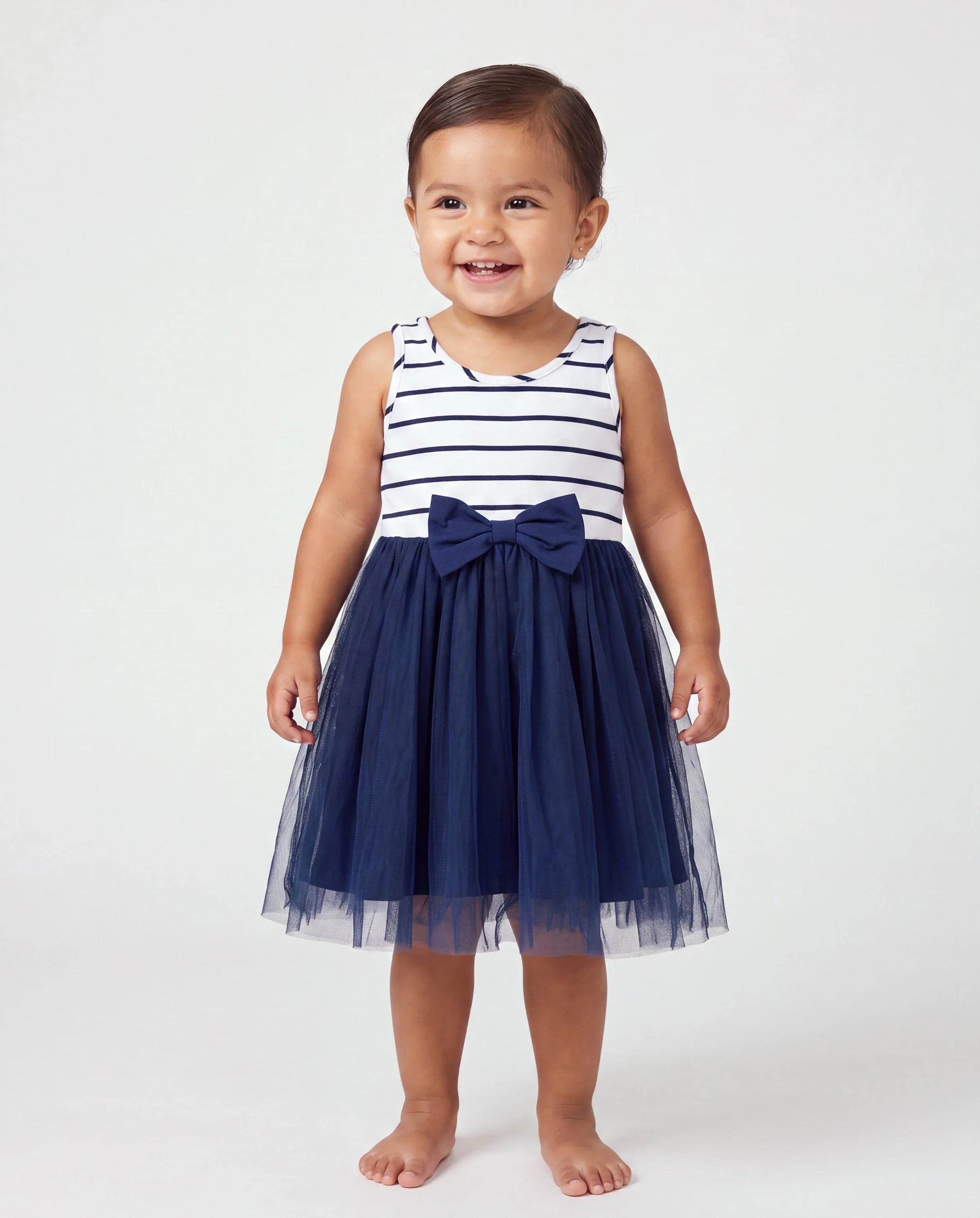 Daddy & Daughter Cotton T-Shirt & Dress Set – Sunny Days Palm Print for Dad, Mom, Baby & Toddler, Perfect for Summer Vacations & Family Outings Tibetan blue - Image 3