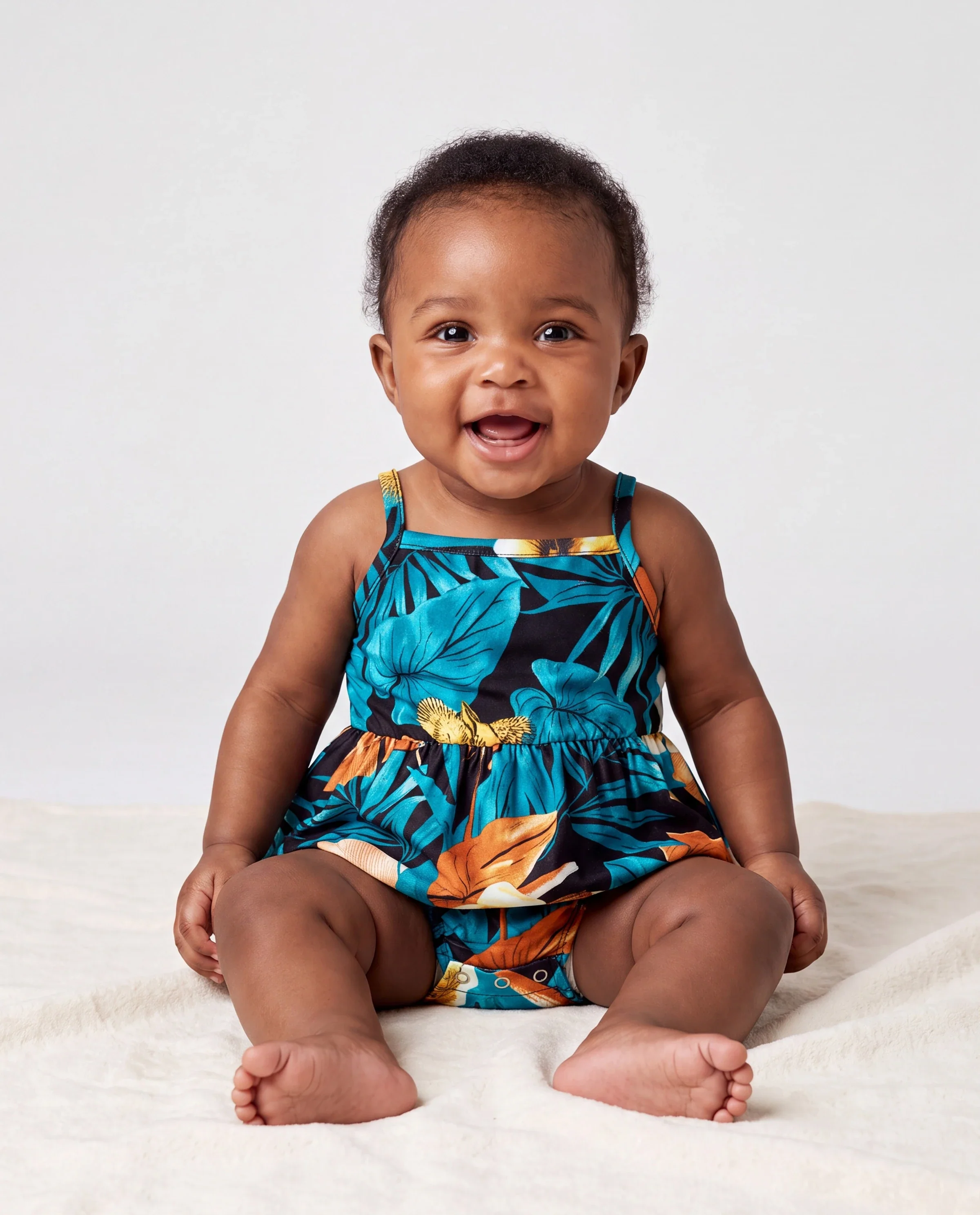 Daddy & Daughter Floral Panel T-shirt and Floral Ruched Drawstring Side Strap Dress Sets Black - Image 4