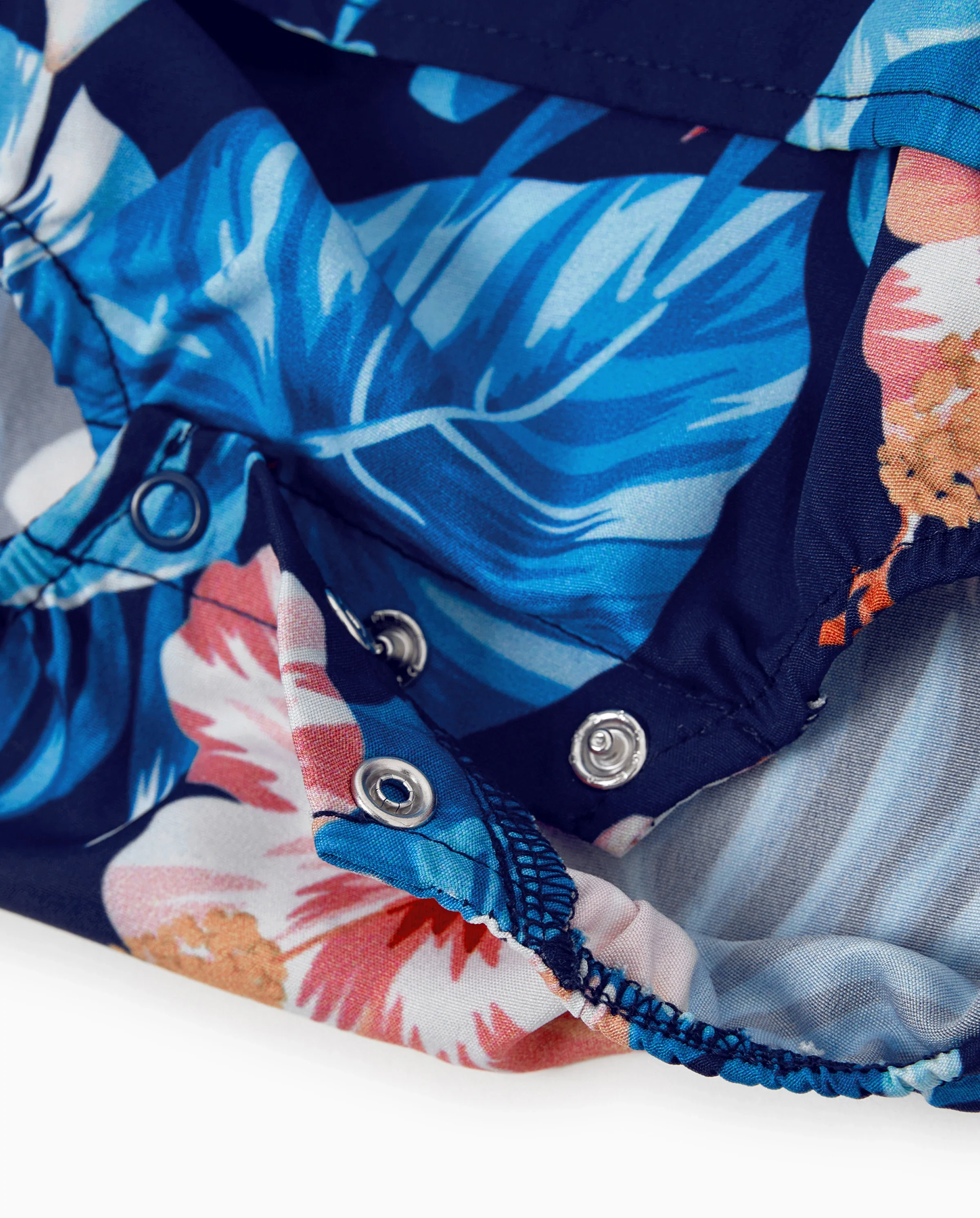 Daddy & Daughter Vacation Set Tropical Floral Print Shirt or Halter Dresses for Dad, Mom, Kids & Baby, Perfect for Summer Holidays & Family Photos Deep Blue - Image 7