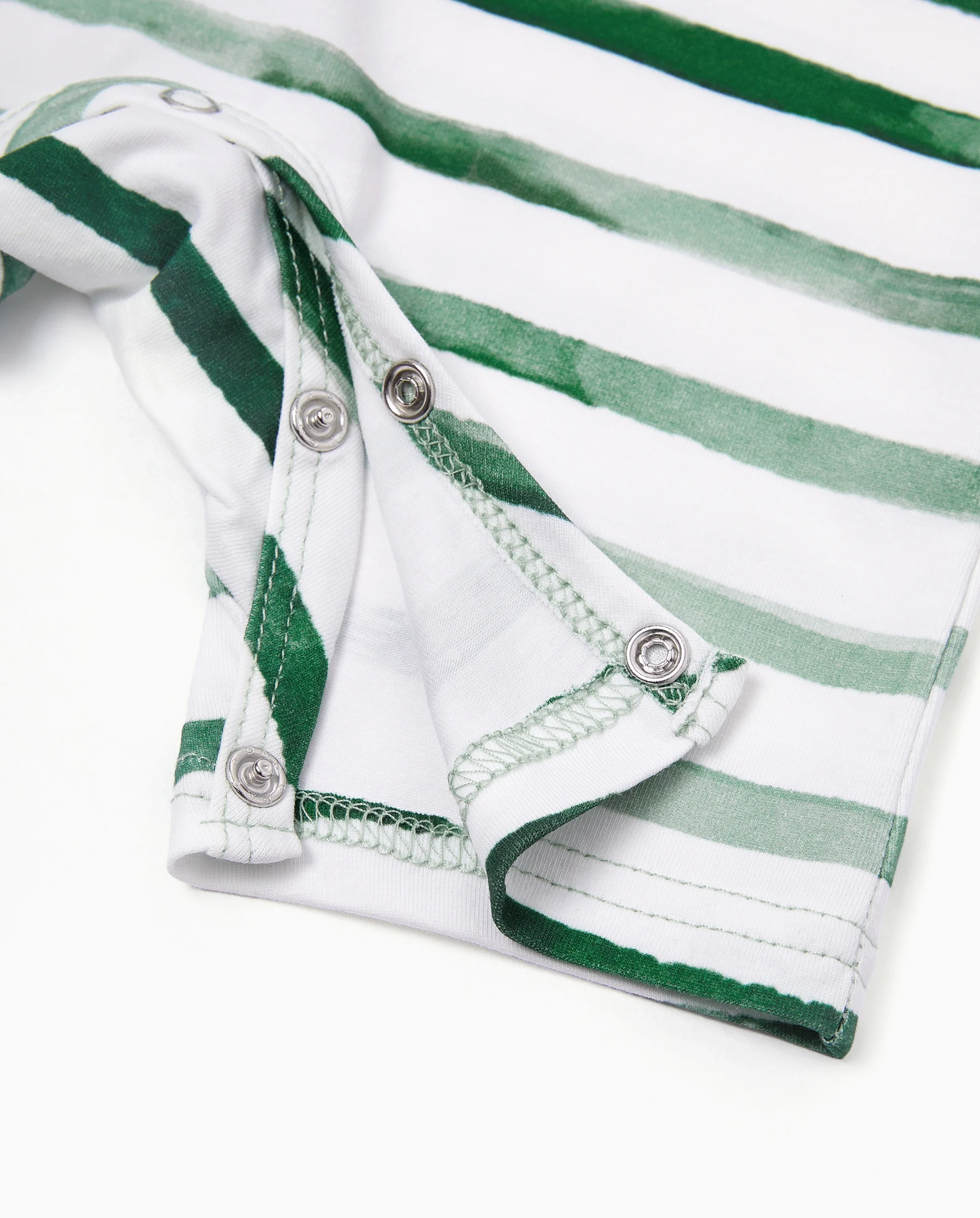 Daddy & Son Cotton Outfits Set Green Striped T-Shirt and Dress Set for Dad, Mom, Kids & Baby, Perfect for Summer Family Outings & Photos Green - Image 7
