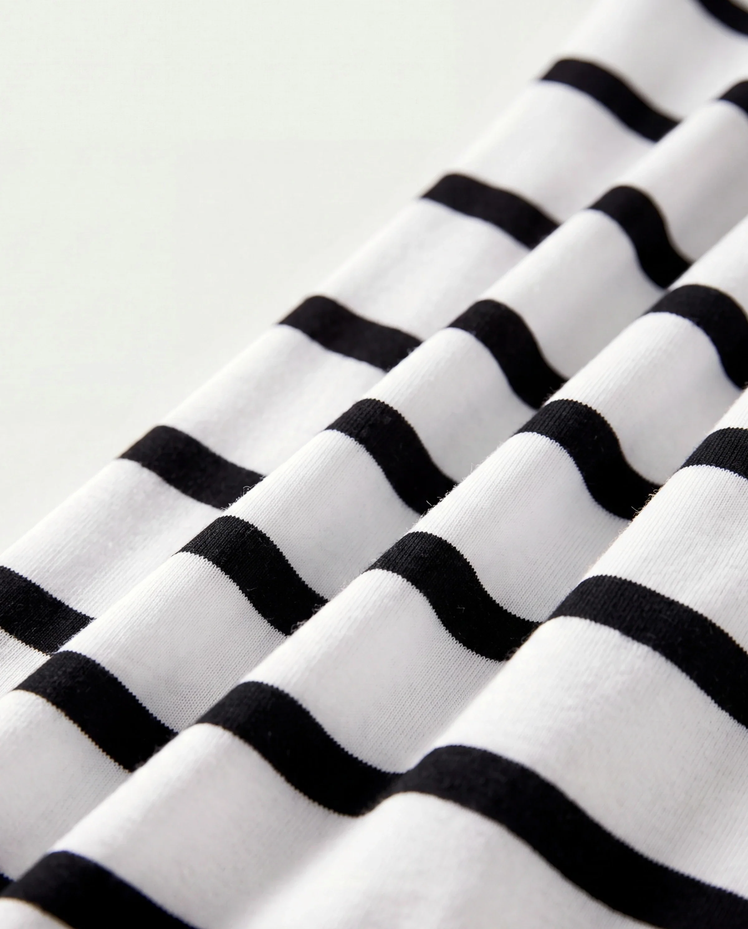 Daddy & Son Cotton Set Black and White Stripe T-shirt Black+White - Image 4