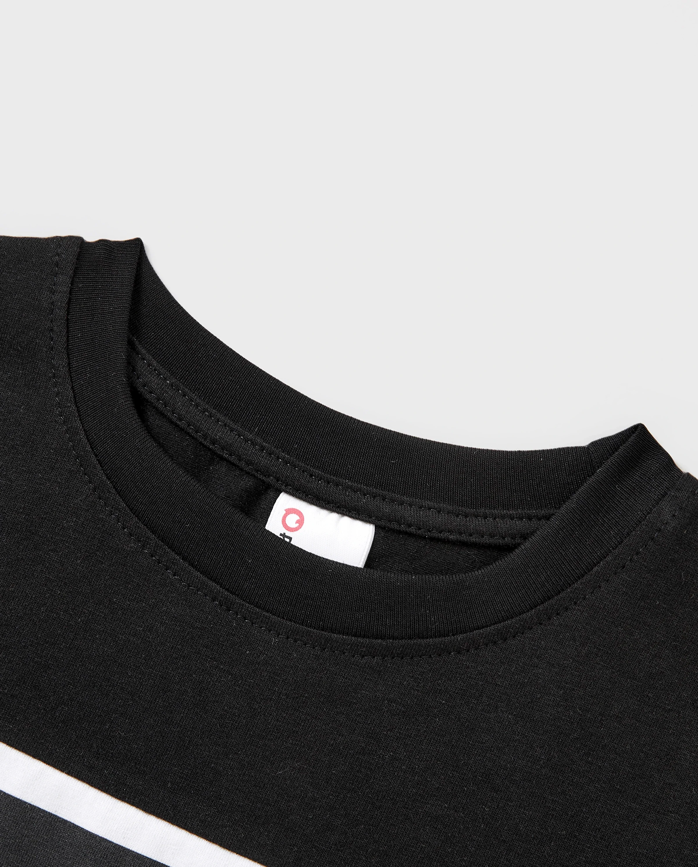 Daddy & Son Cotton Set Black and White Stripe T-shirt Black+White - Image 5