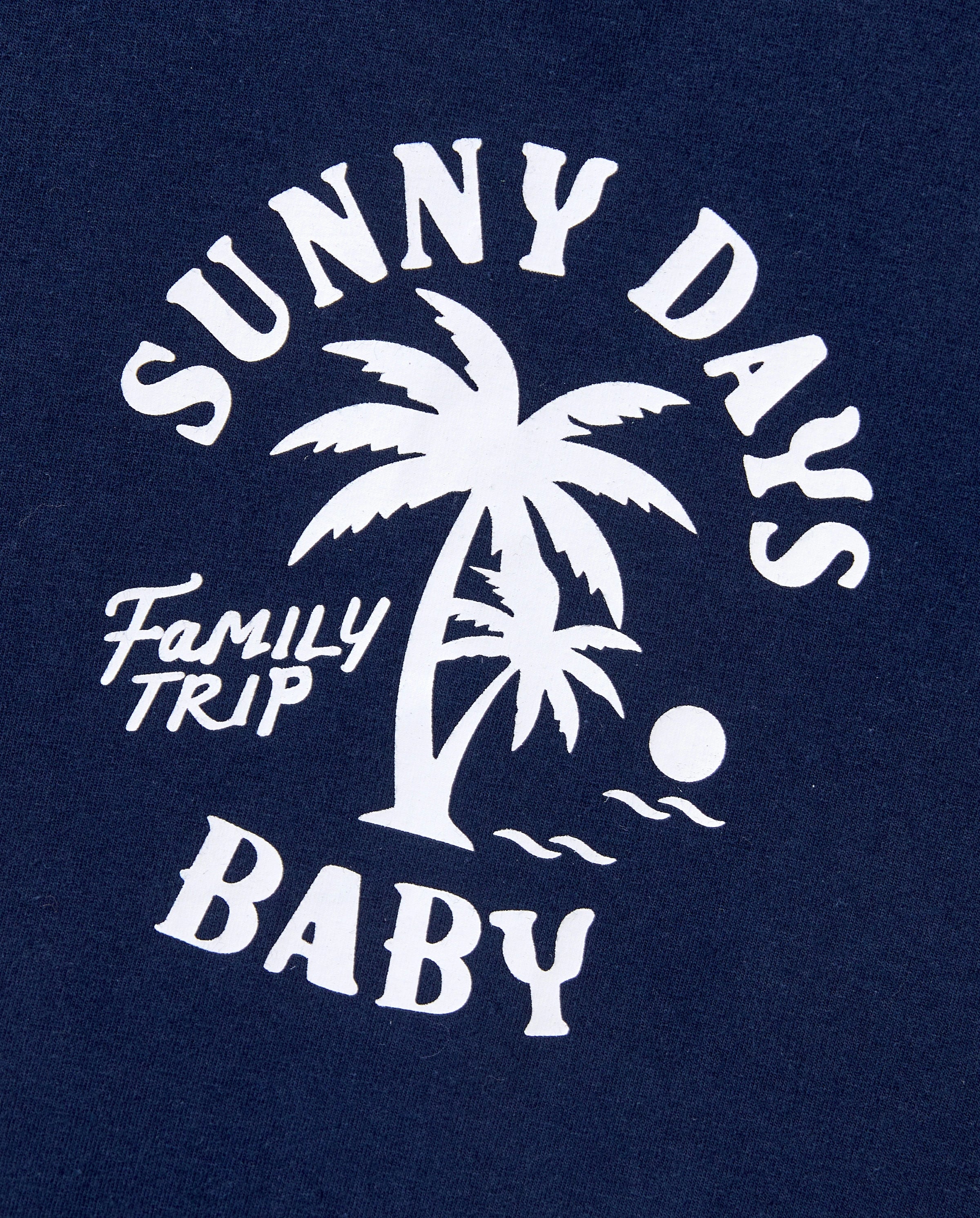 Daddy & Son Cotton T-Shirt & Dress Set – Sunny Days Palm Print for Dad, Mom, Baby & Toddler, Perfect for Summer Vacations & Family Outings Tibetan blue - Image 6