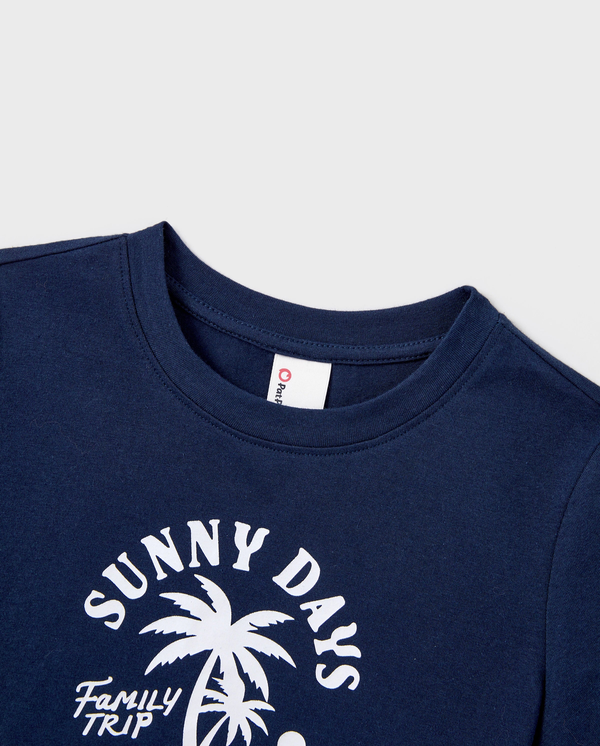 Daddy & Son Cotton T-Shirt & Dress Set – Sunny Days Palm Print for Dad, Mom, Baby & Toddler, Perfect for Summer Vacations & Family Outings Tibetan blue - Image 7