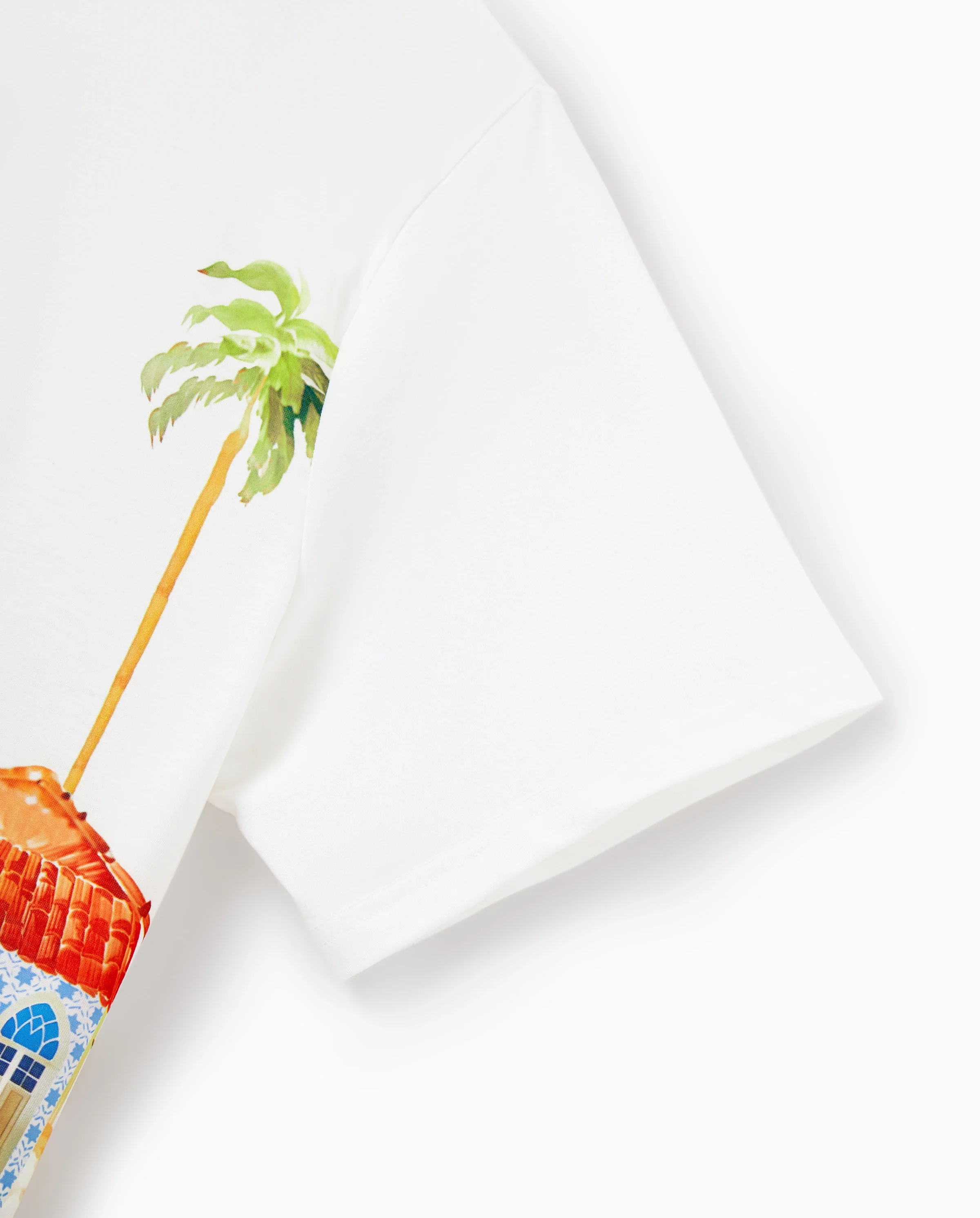 Daddy & Son Vacation Set Tropical Pineapple Coconut Tree Print Short-sleeve T-shirt or Hollow out Strap Dress for Summer Vacation White - Image 6