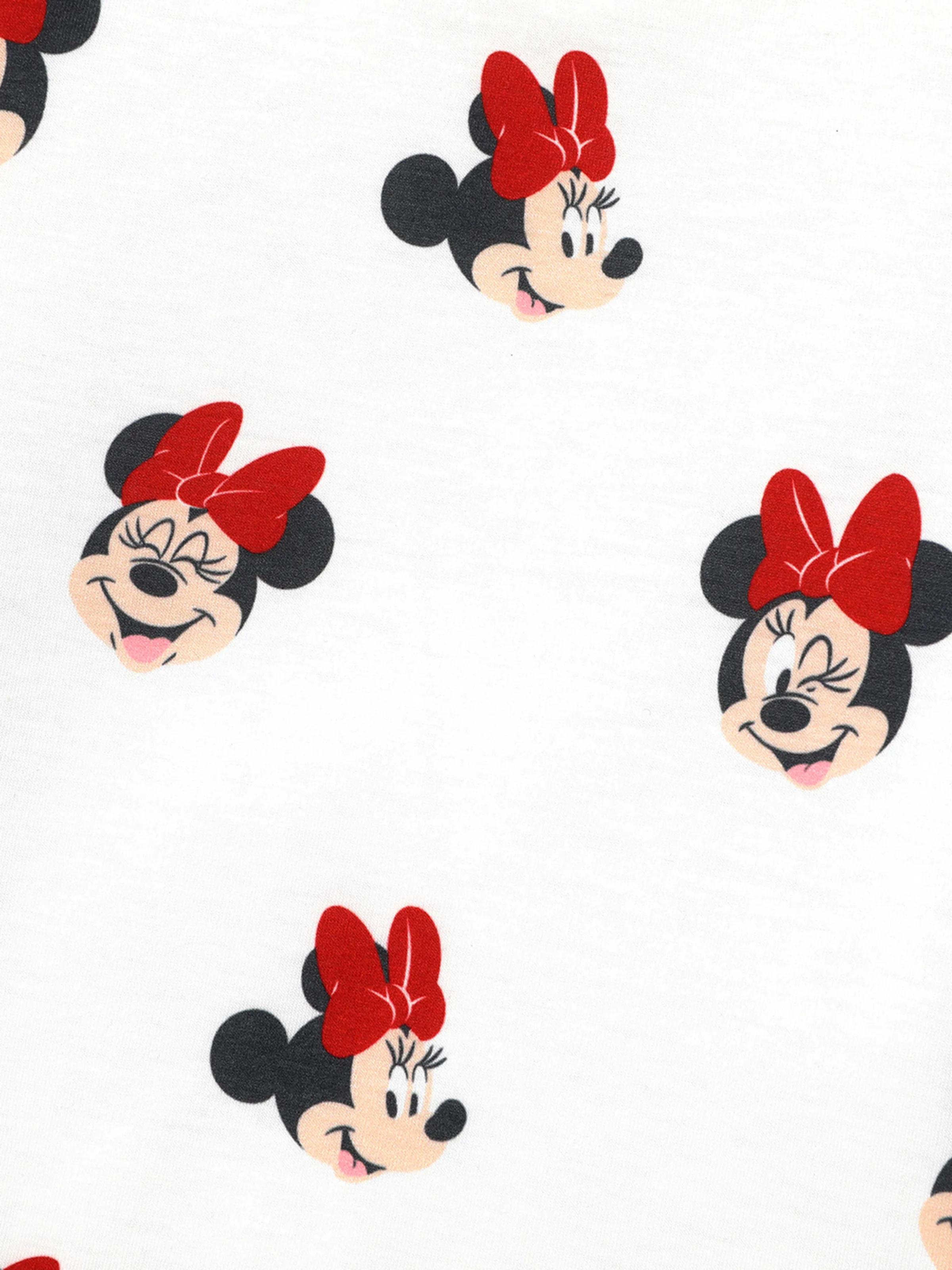 Disney Mickey and Friends Toddler Girl Minnie 2pcs Character Print Long-sleeve Bodysuit and Bow Decor Floral Print Skirt Set BlackandWhite - Image 2