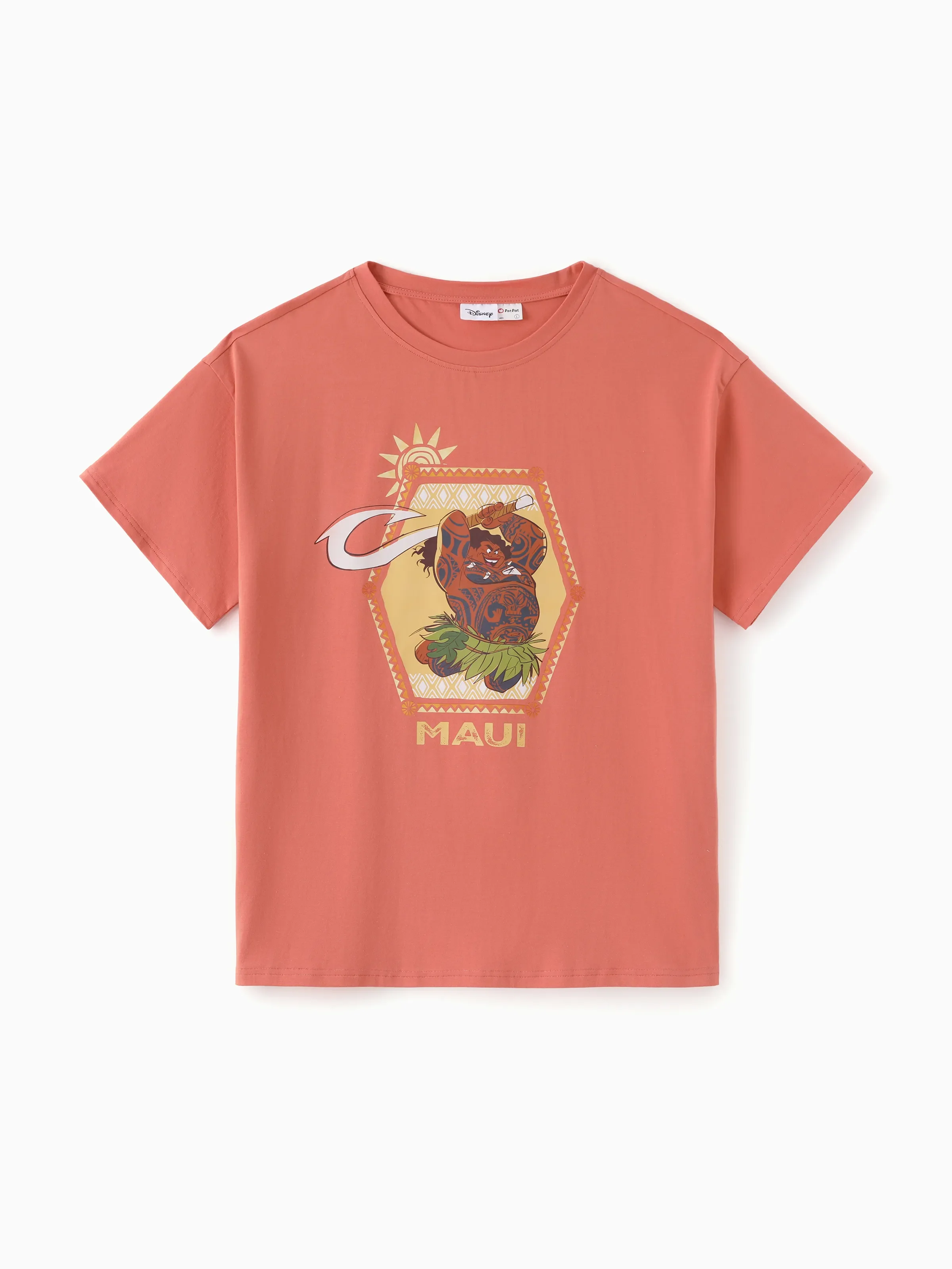 Disney Princess Daddy & Daughter Moana Sporty Dress with Built-in Shorts & Pockets/ Cotton Top Orange - Image 6