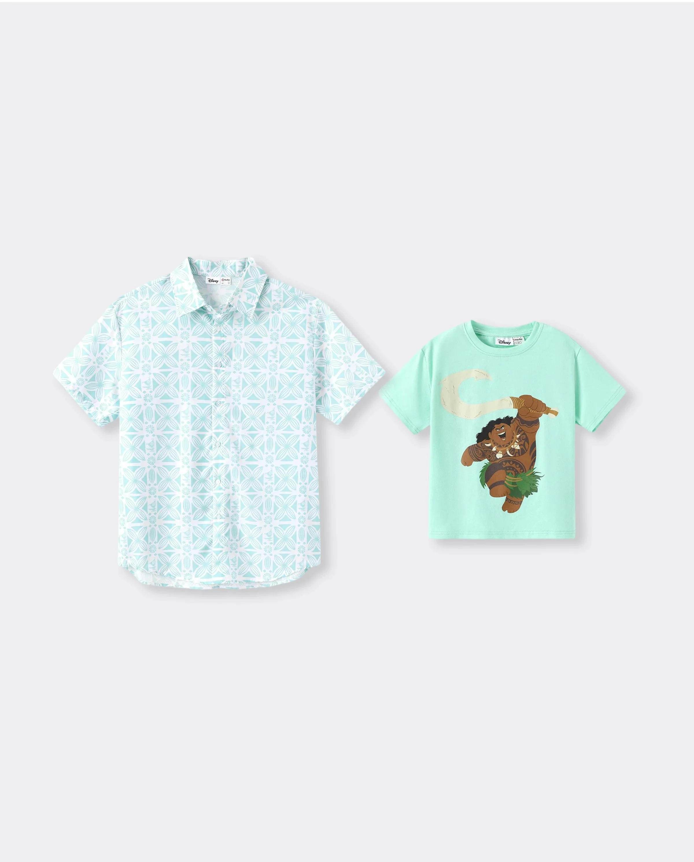 Disney Princess Daddy & Son Moana Shirt Green