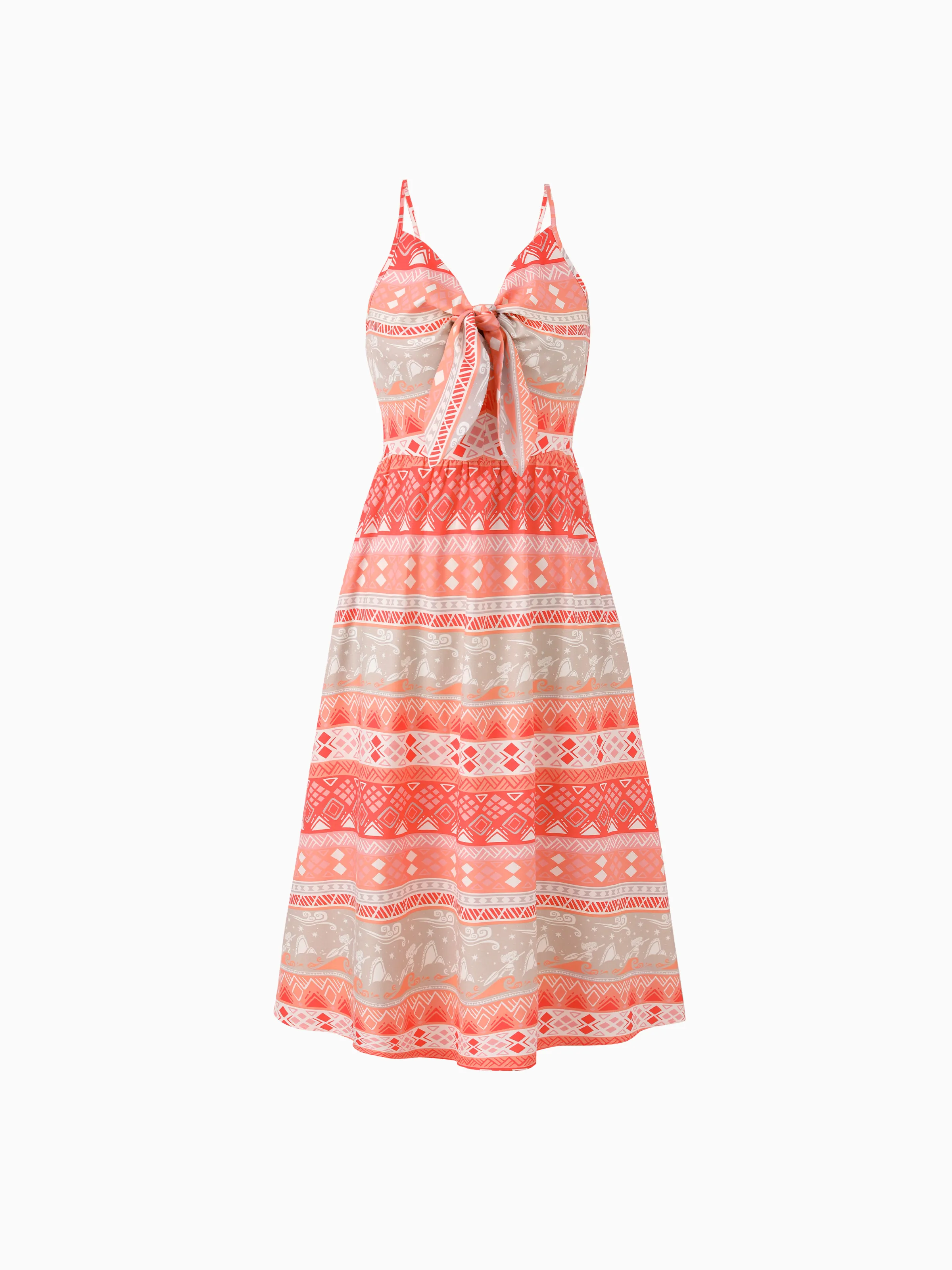 Disney Princess Family Matching Moana Island-Inspired Dress & Shirt Set Coral Pink - Image 4