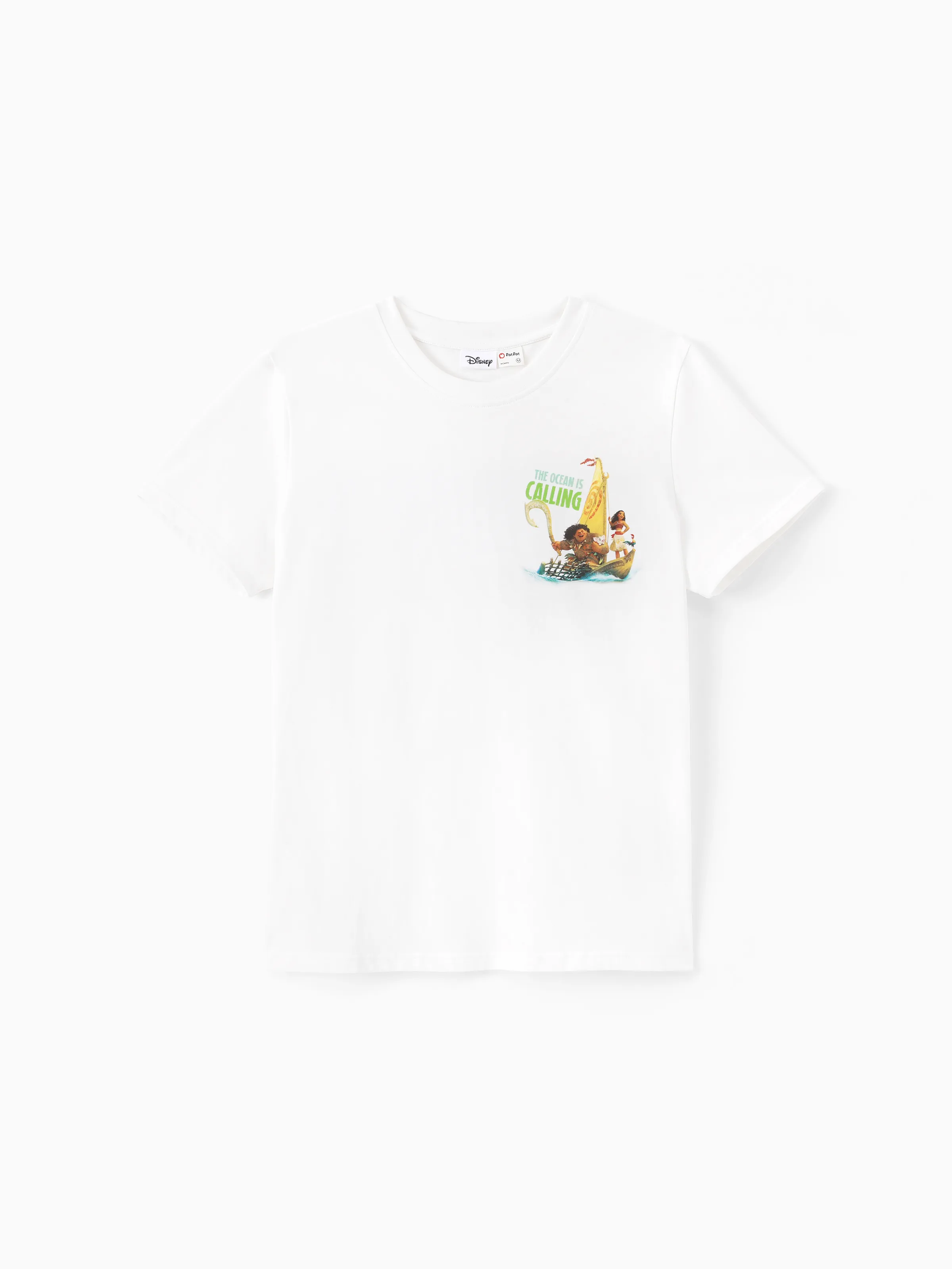 Disney Princess Moana Family Matching "The Ocean Is Calling" Graphic T-Shirts for Vacation & Everyday Fun White - Image 13
