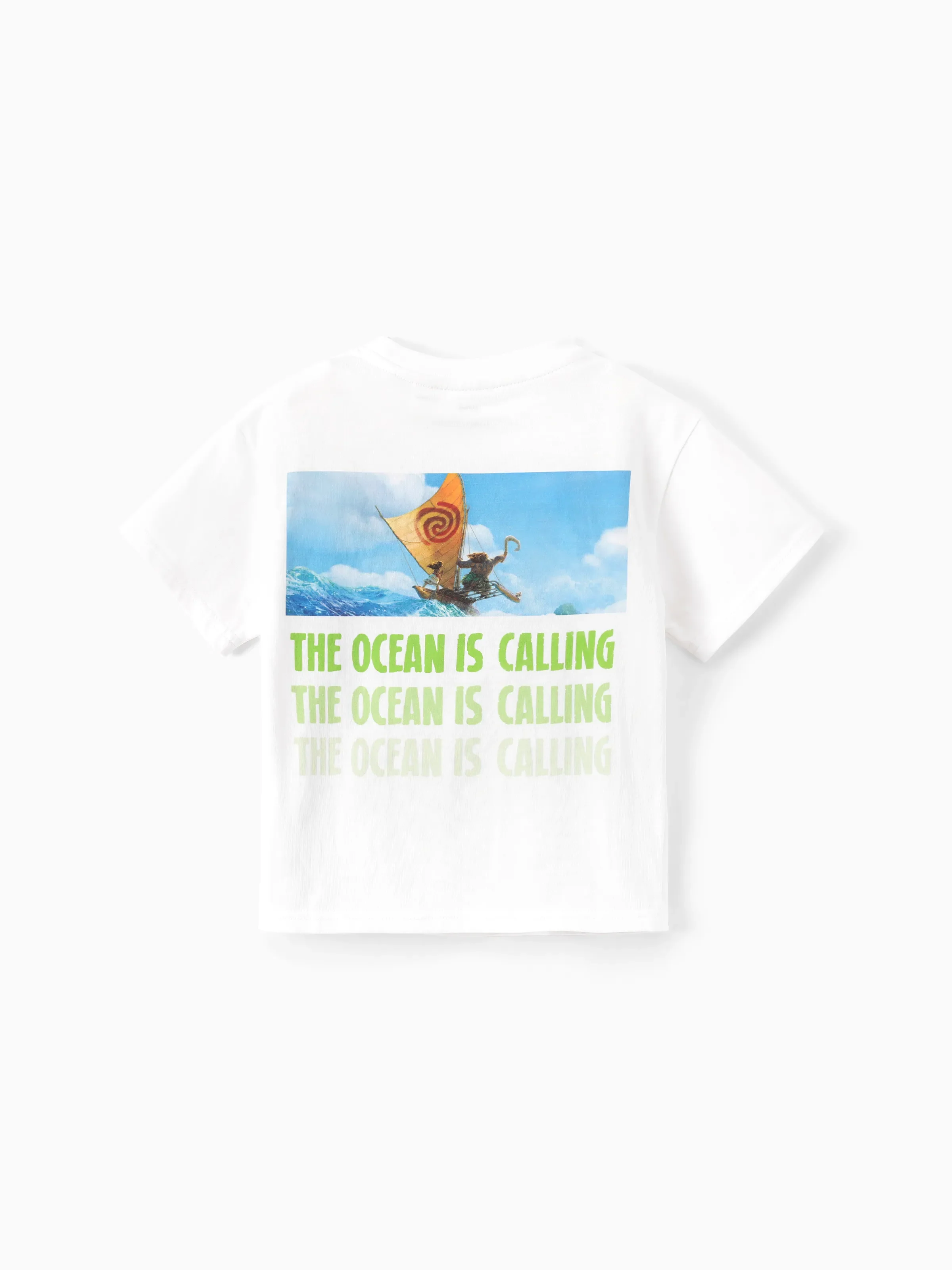 Disney Princess Moana Family Matching "The Ocean Is Calling" Graphic T-Shirts for Vacation & Everyday Fun White - Image 15