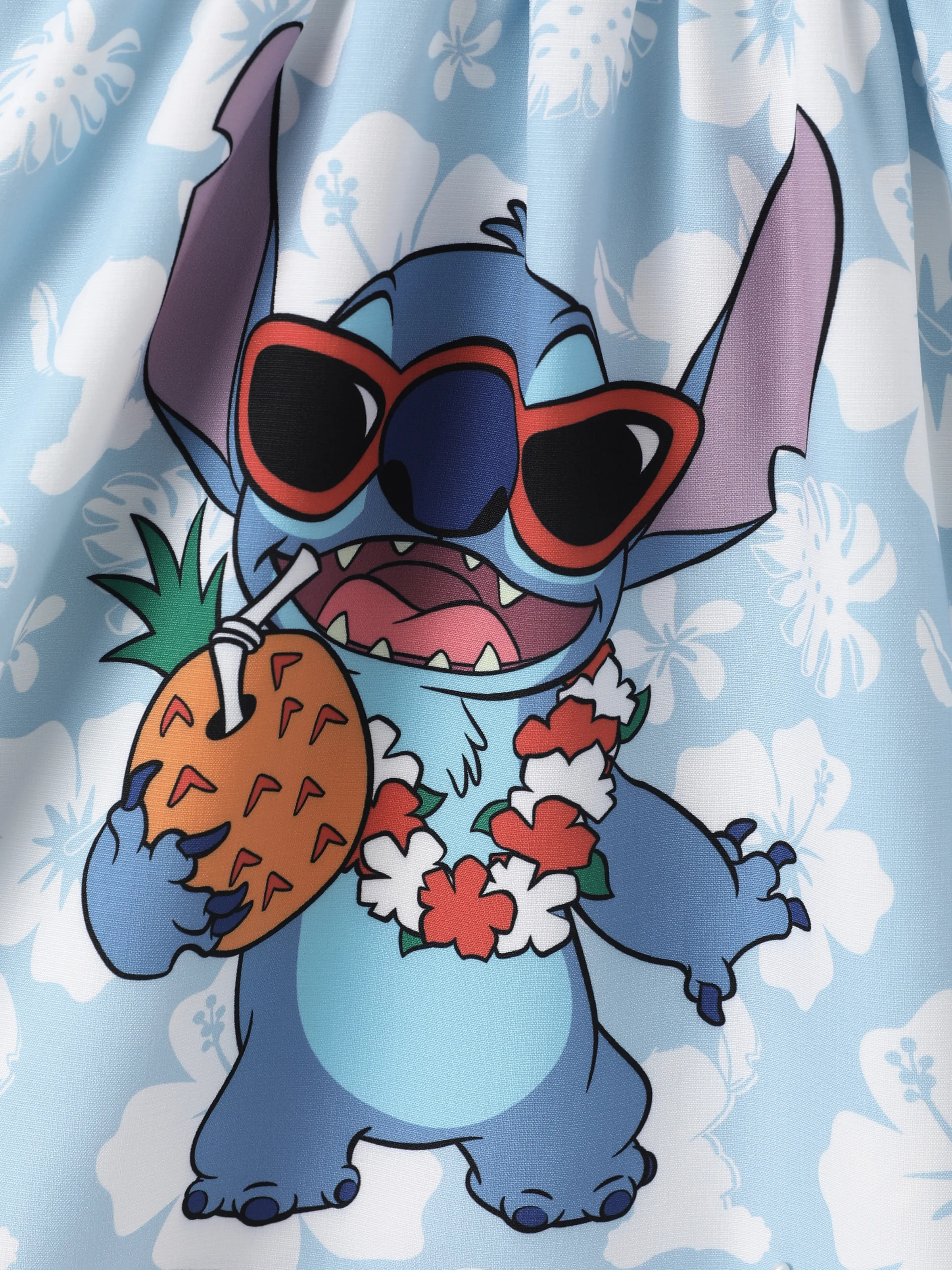 Disney Stitch Mommy & me Tropical Floral Jumpsuit/ Dress/ Shirt Light Blue - Image 14