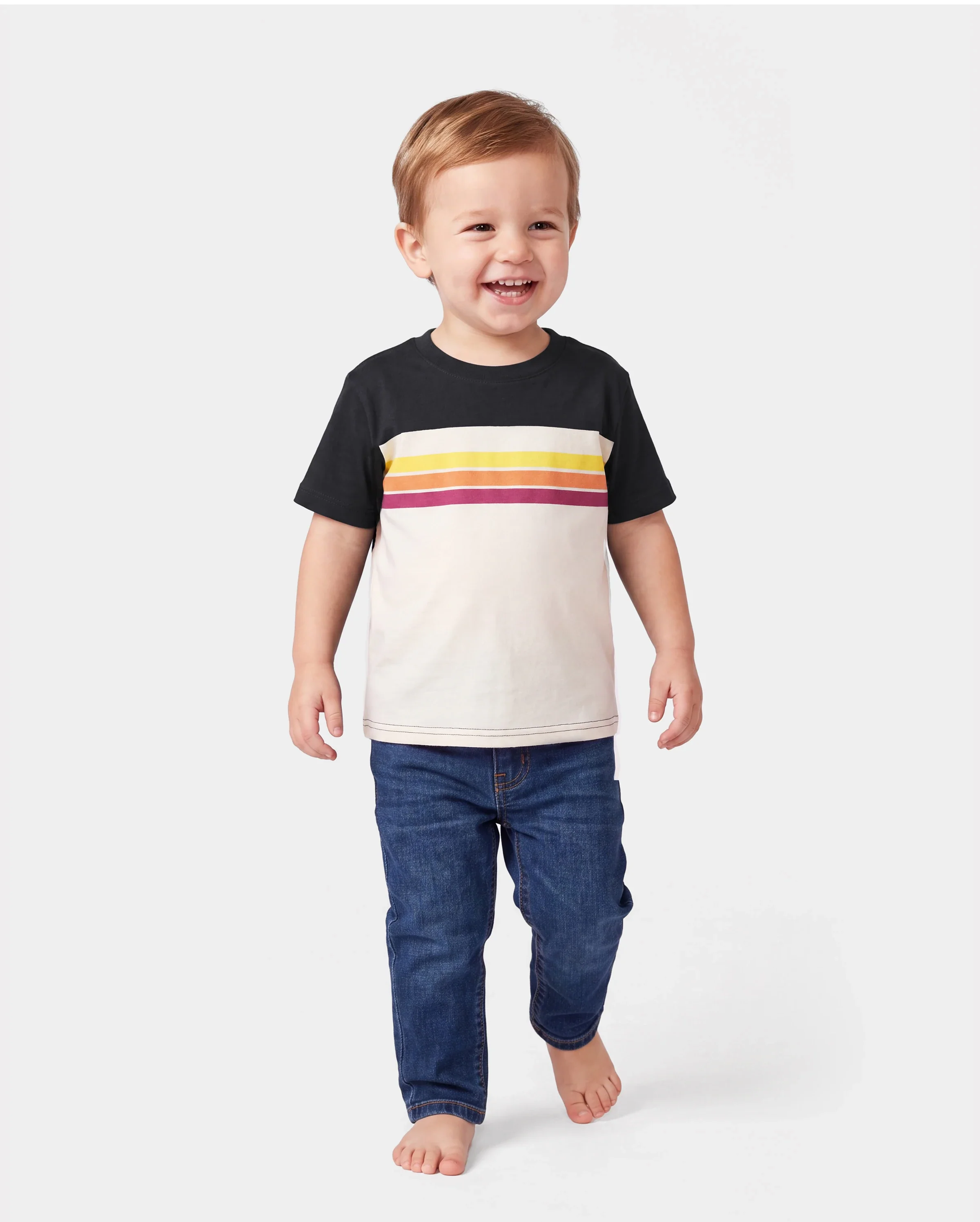 Family Matching Set Floral Sleeveless Strappy Dress or Colorblock Short-sleeve T-shirt  Black - Image 5