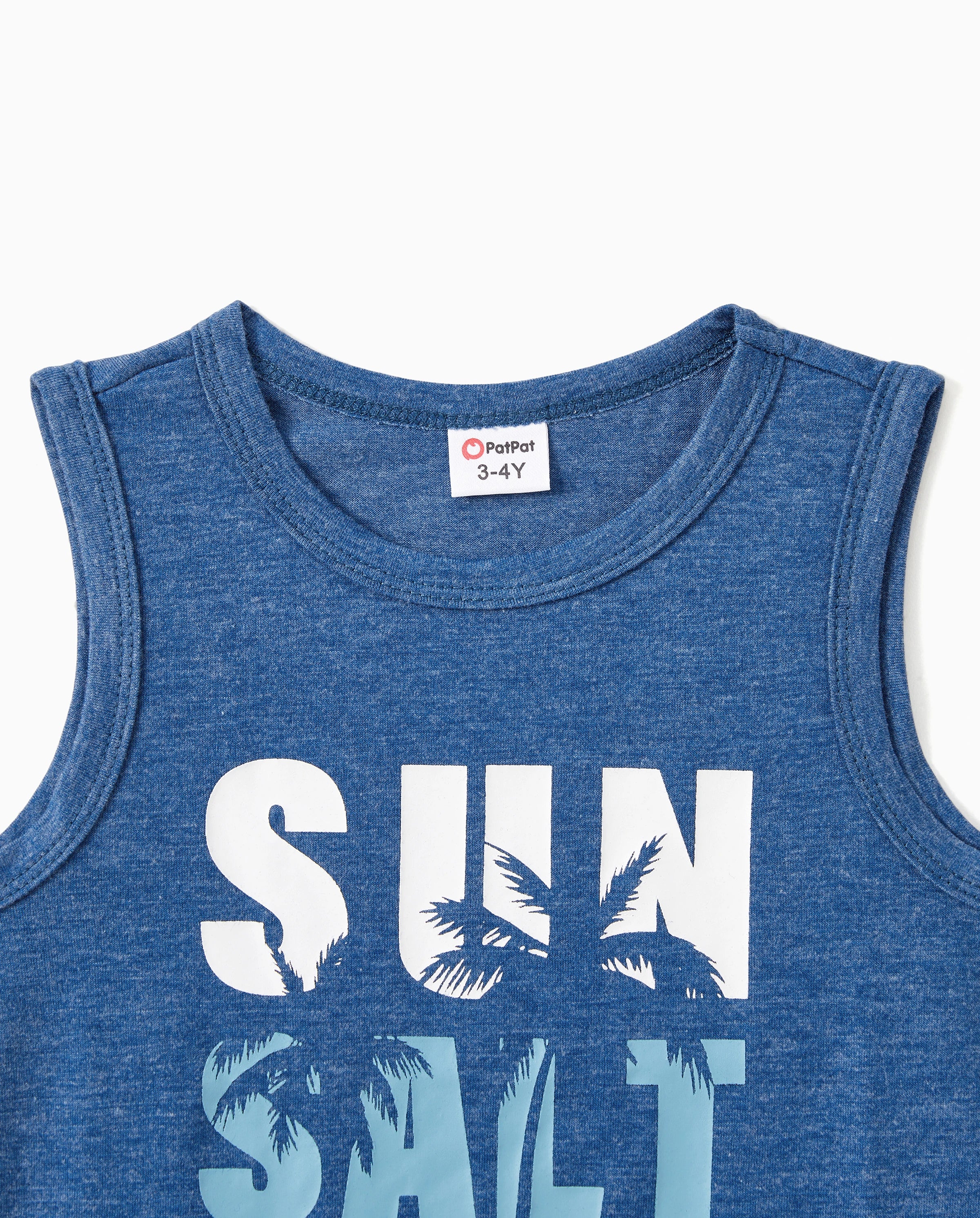 Family Matching Sets Blue Tank Top or Flowy A-Line Tank Dress with Pockets Blue - Image 8