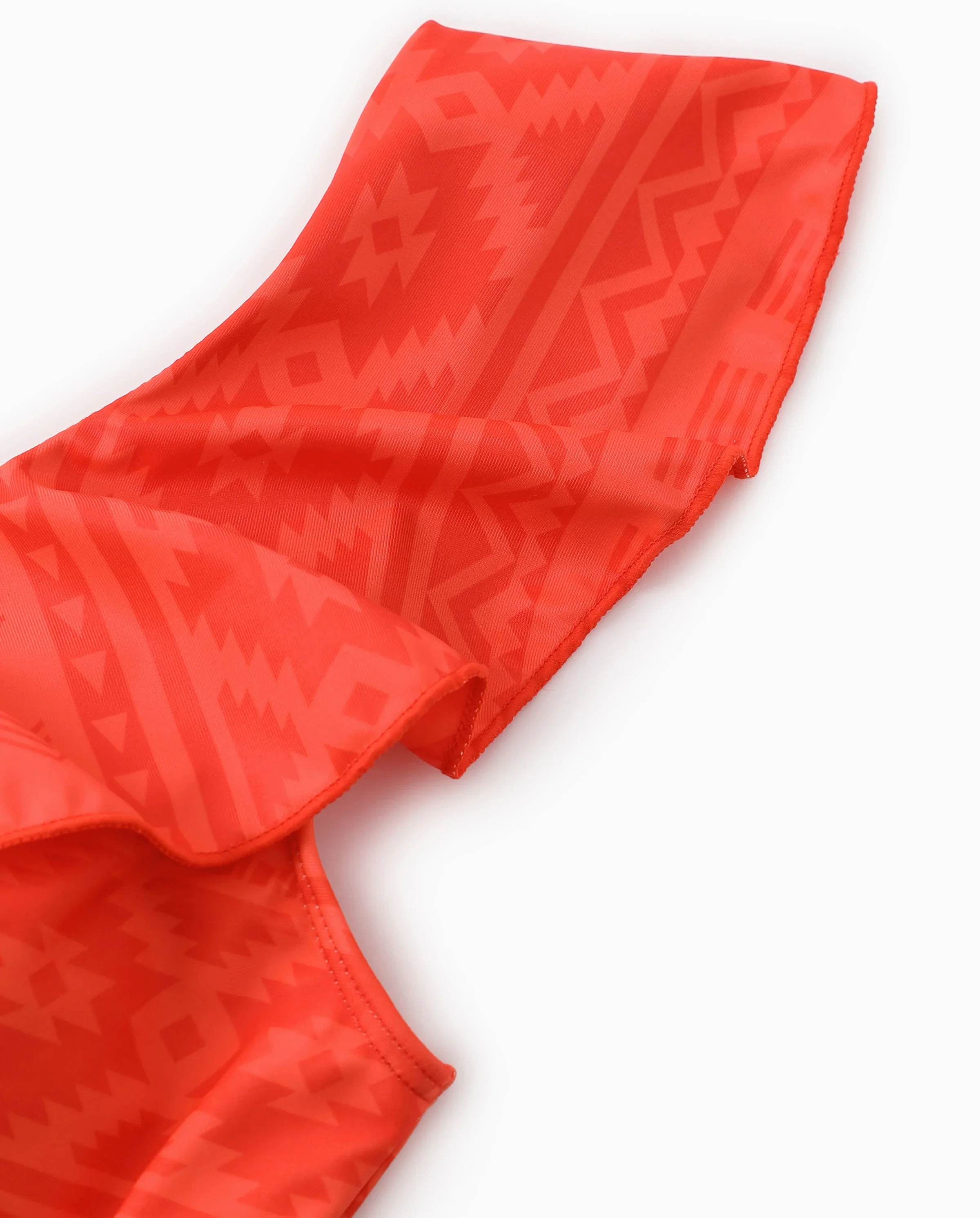 Family Matching Tropical Floral Print Swim Trunk or Ruffle Trim Bikini with Optional Beach Cover-Up Dress Orange - Image 9