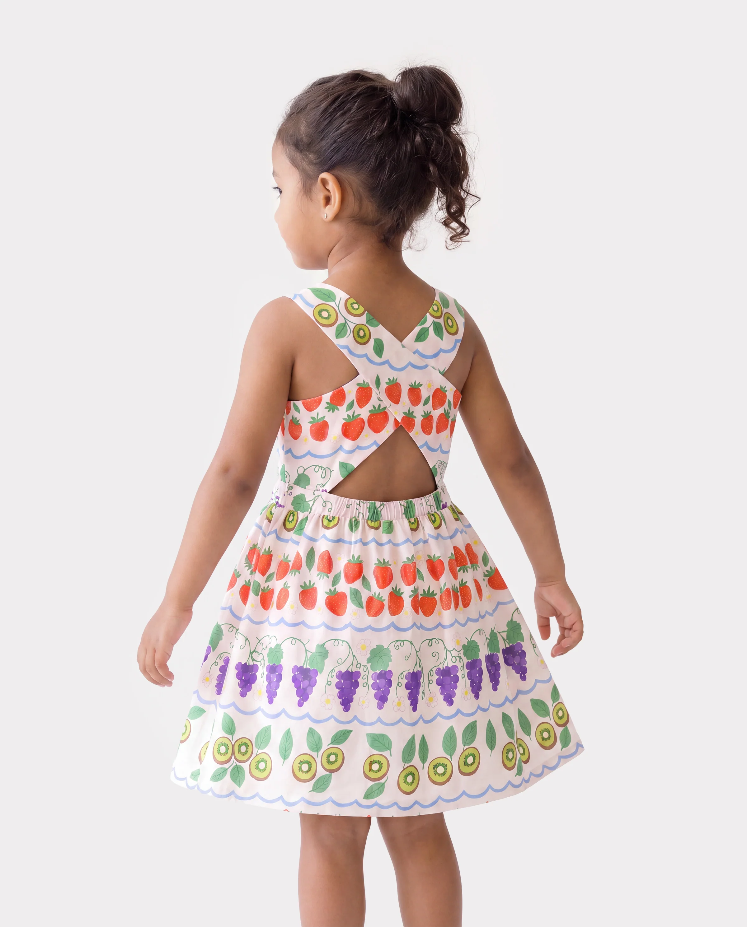 Fresh Market Toddler Girl Fruit Crossback Dress Multi-color