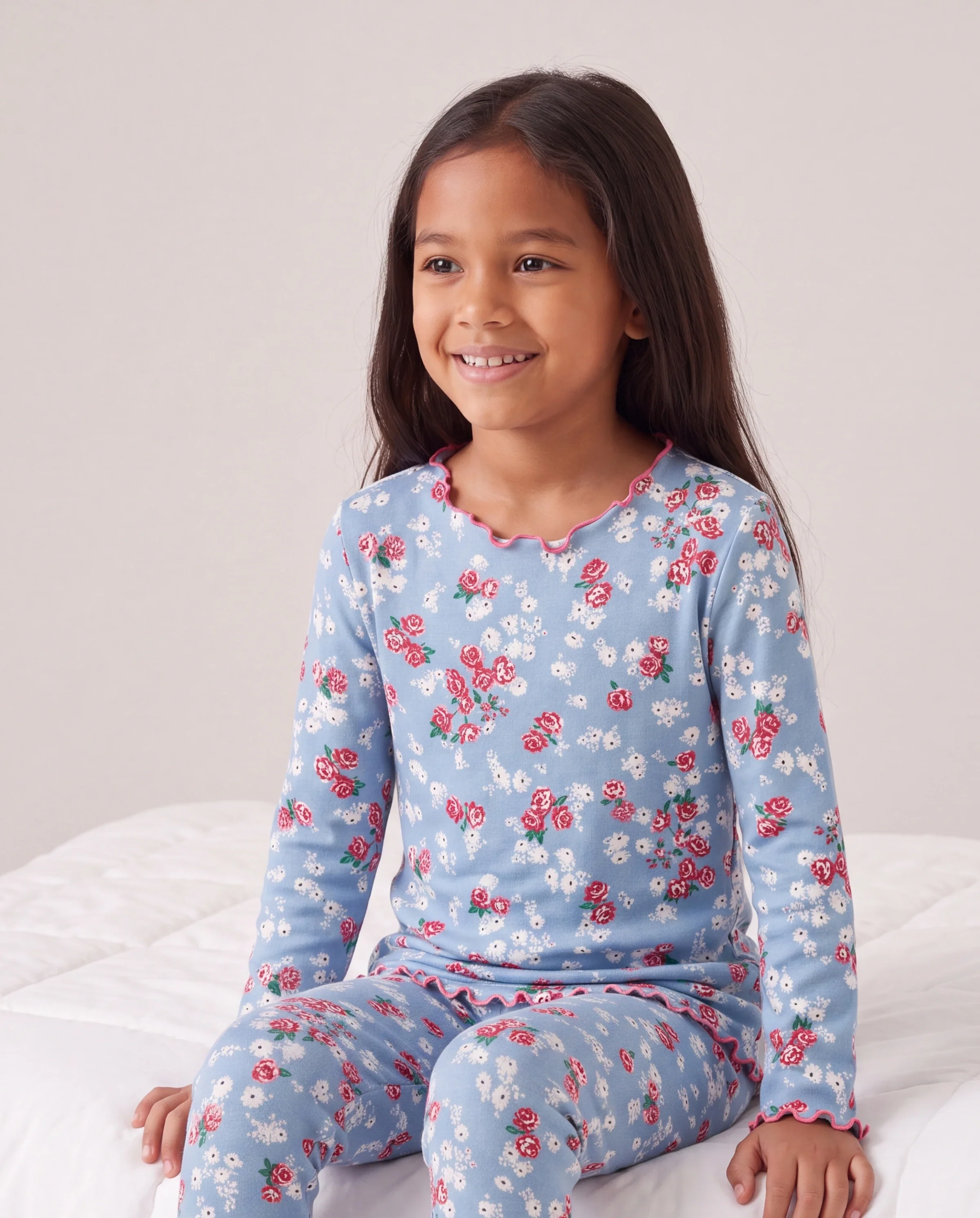 Halloween Pajama Set 2-piece Modal Pajamas With Childlike Print for Toddler / Kids ( Snug-Fitting ) Blue - Image 3
