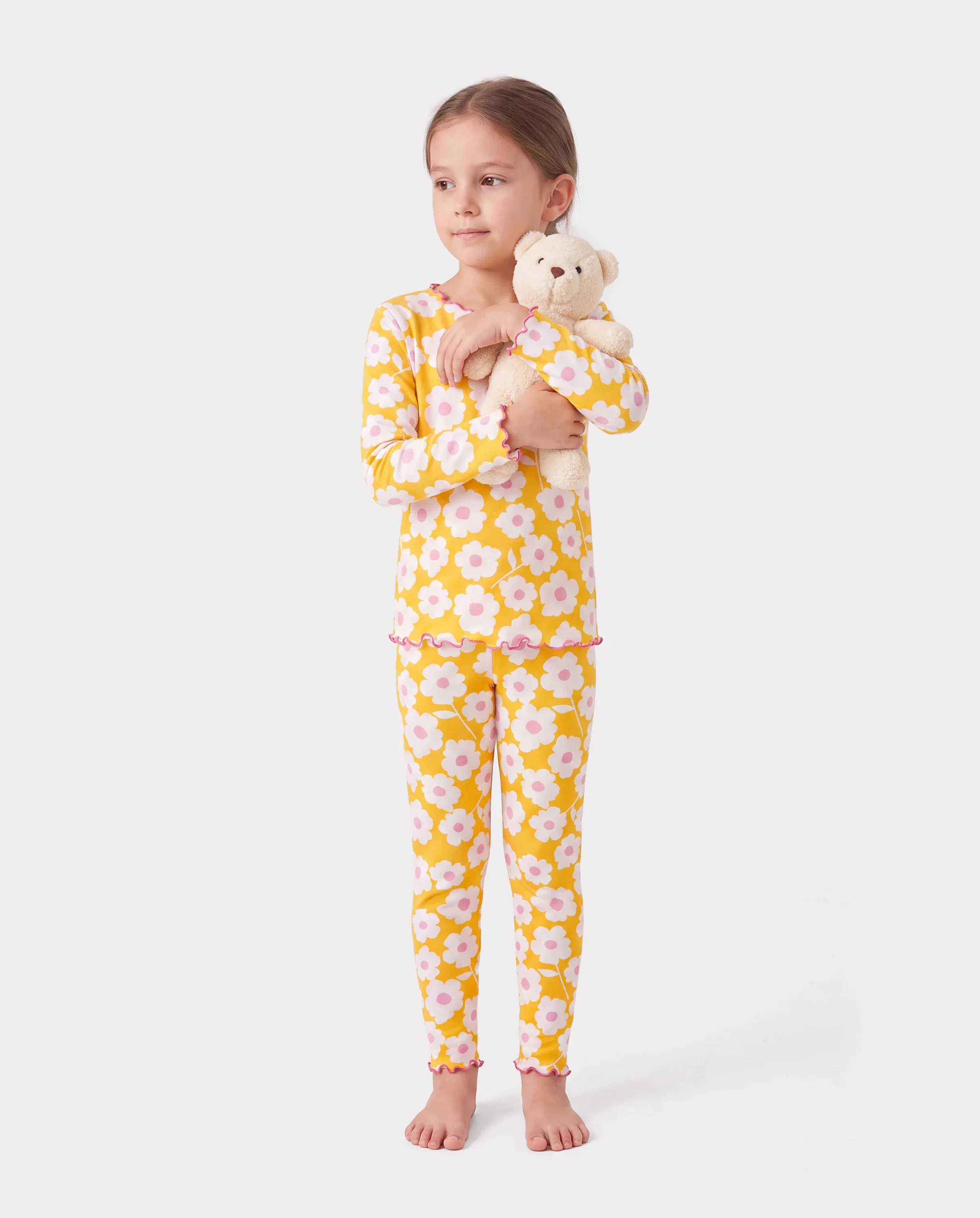 Halloween Pajama Set 2-piece Modal Pajamas With Childlike Print for Toddler / Kids ( Snug-Fitting ) Yellow