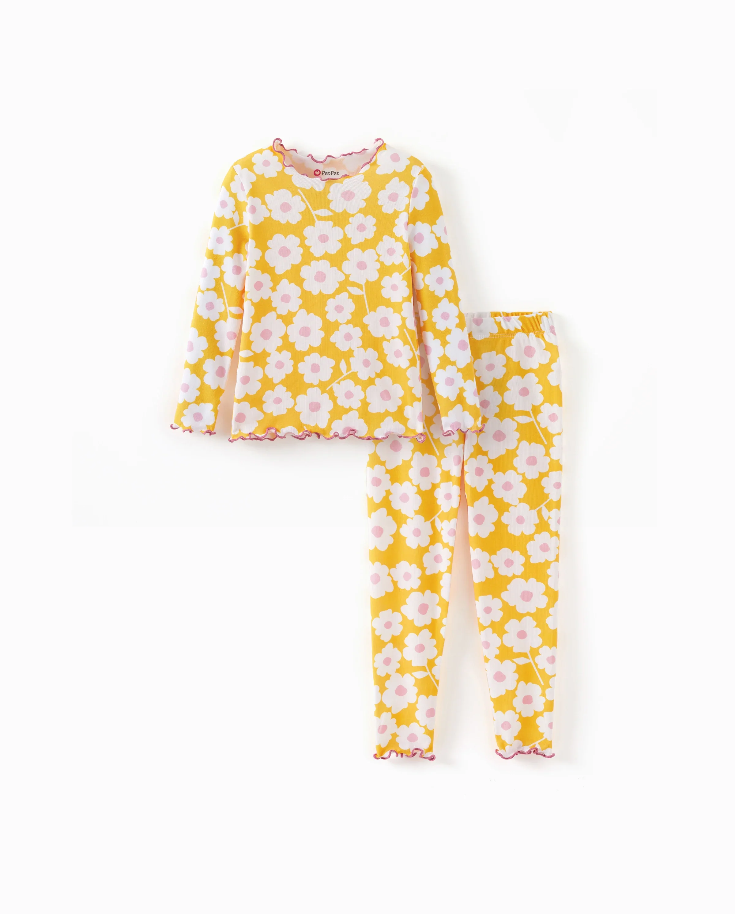 Halloween Pajama Set 2-piece Modal Pajamas With Childlike Print for Toddler / Kids ( Snug-Fitting ) Yellow - Image 5
